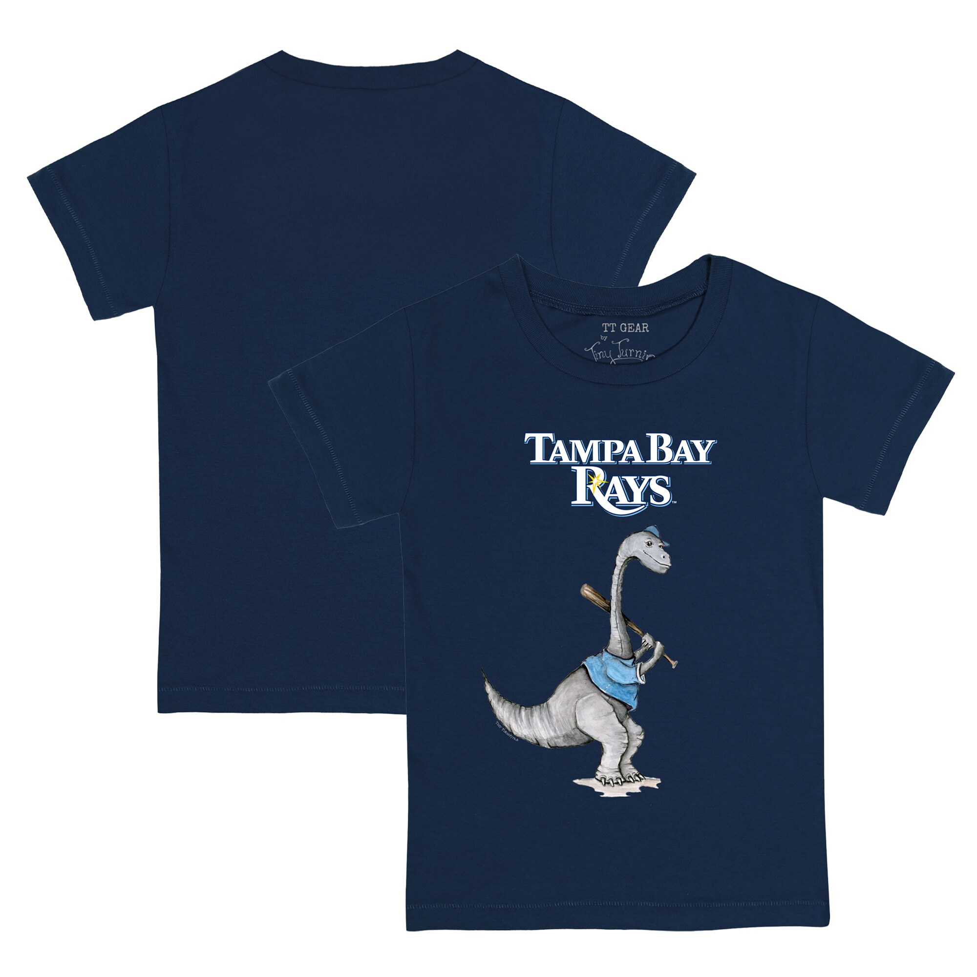 Infant Tampa Bay Rays Tiny Turnip Navy Bronto T-Shirt