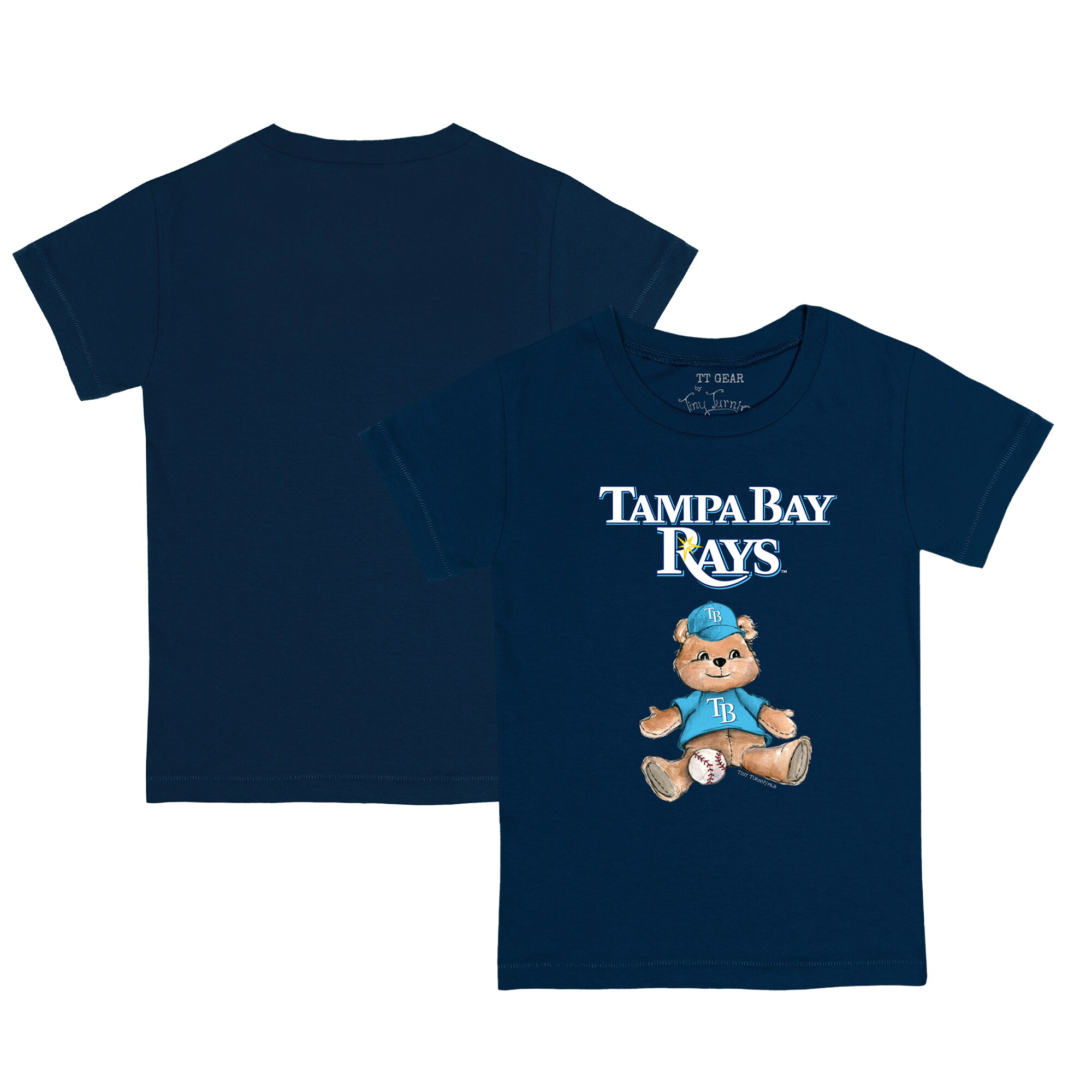 Infant Tampa Bay Rays Tiny Turnip Navy Teddy Boy T-Shirt