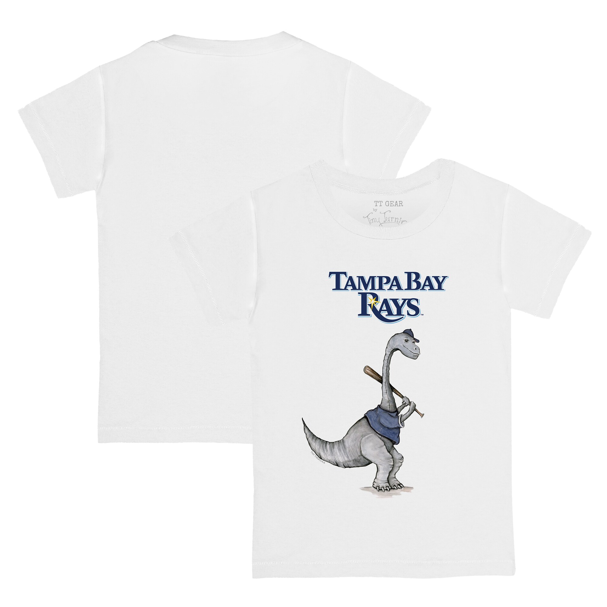 Infant Tampa Bay Rays Tiny Turnip White Bronto T-Shirt