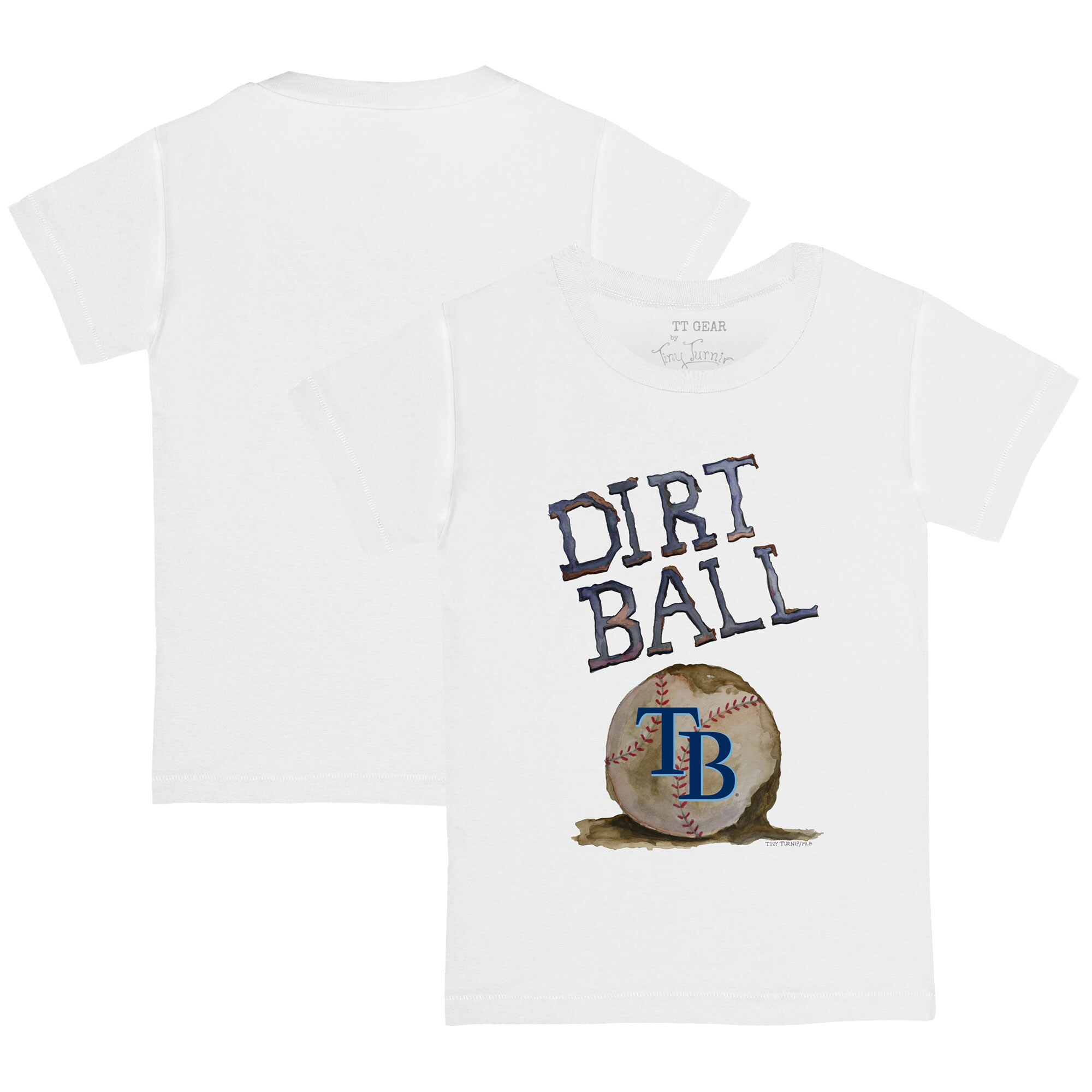 Infant Tampa Bay Rays Tiny Turnip White Dirt Ball T-Shirt
