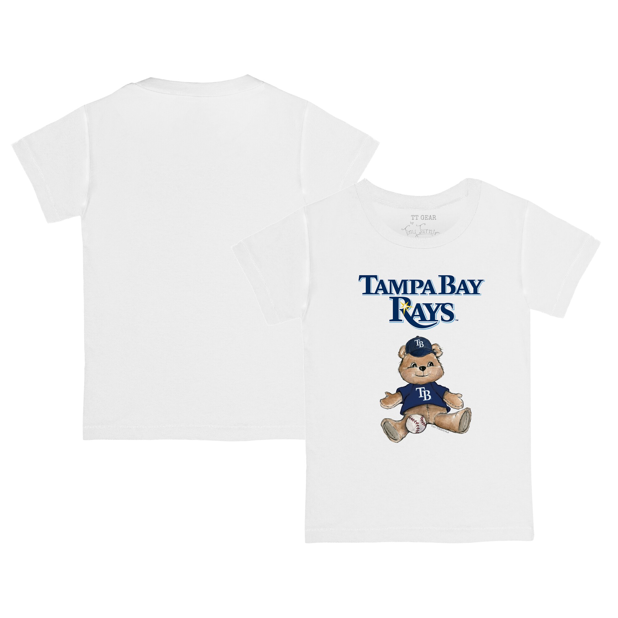 Infant Tampa Bay Rays Tiny Turnip White Teddy Boy T-Shirt