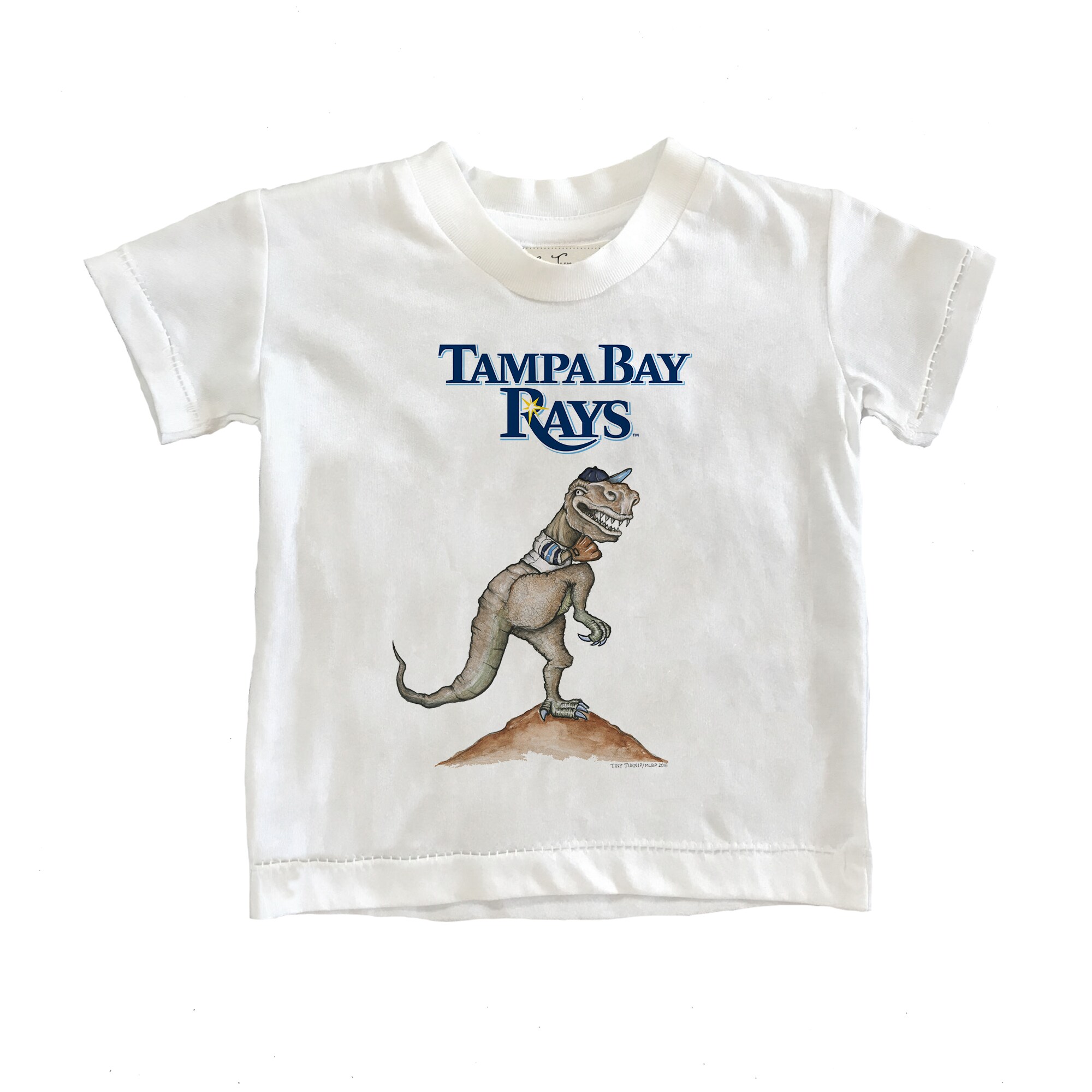 Infant Tampa Bay Rays Tiny Turnip White TT Rex T-Shirt