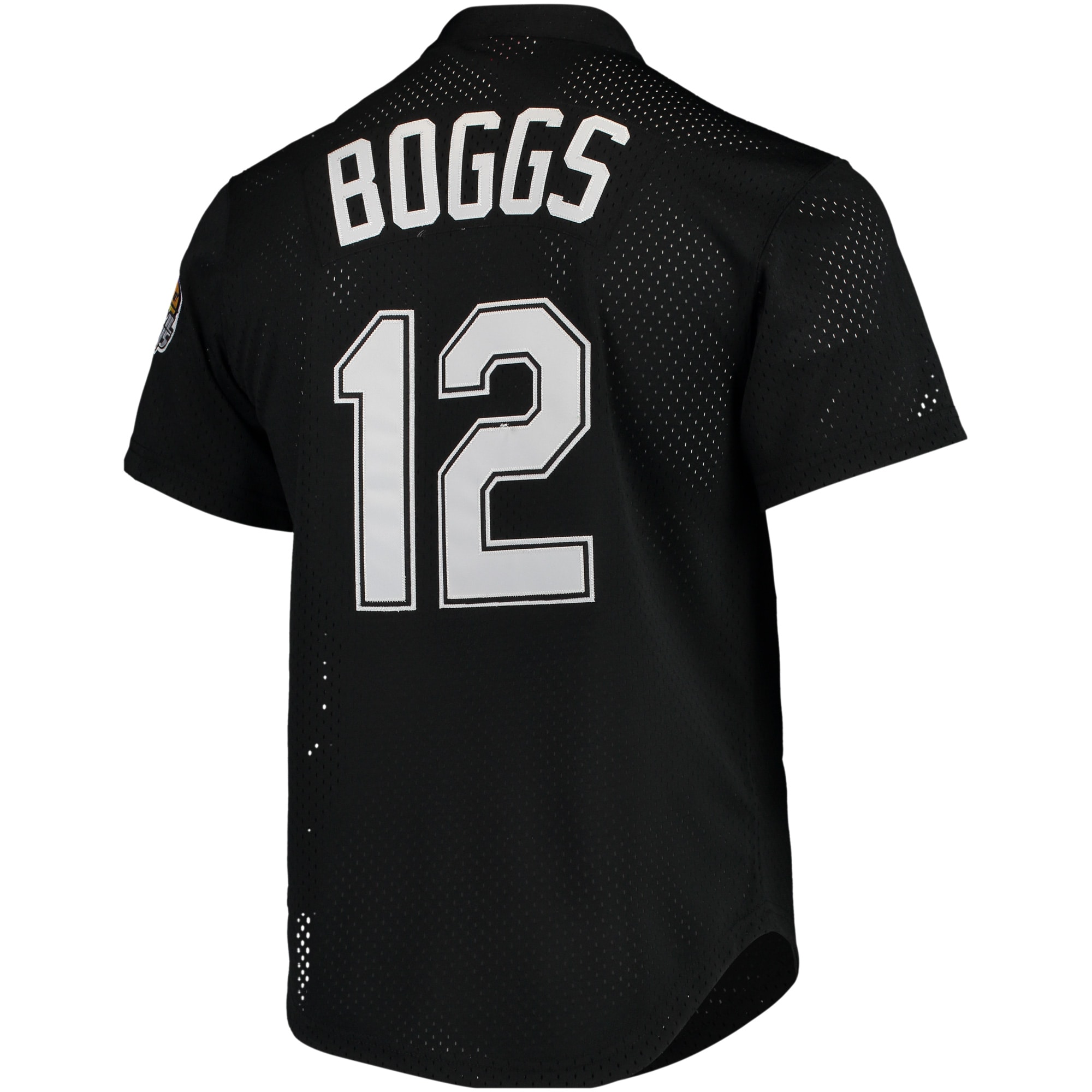 Men's Tampa Bay Rays Wade Boggs Mitchell & Ness Black Cooperstown 1991 Mesh Batting Practice Jersey - Image 3