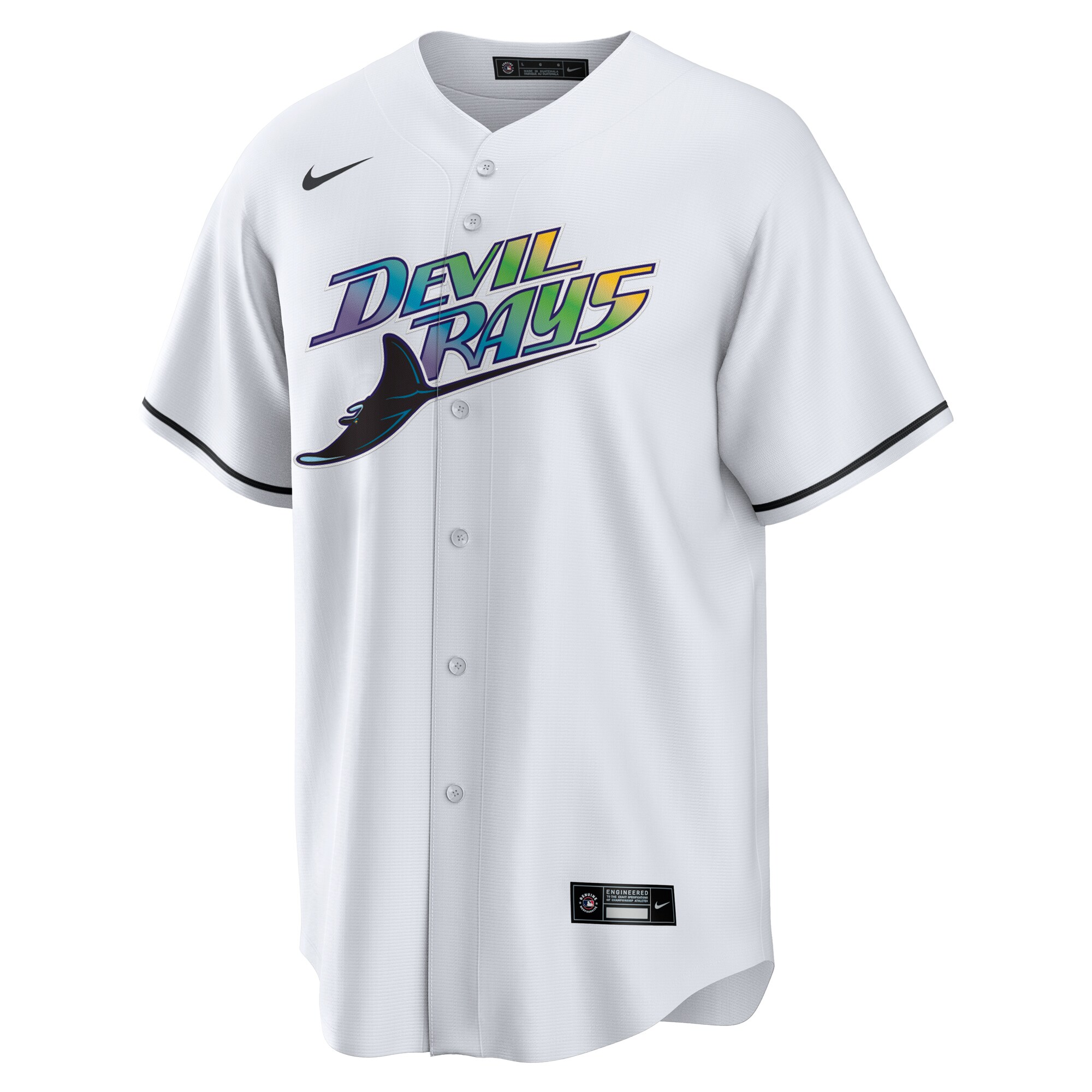 Men's Tampa Bay Rays Nike White Home Replica Team Jersey - Image 2