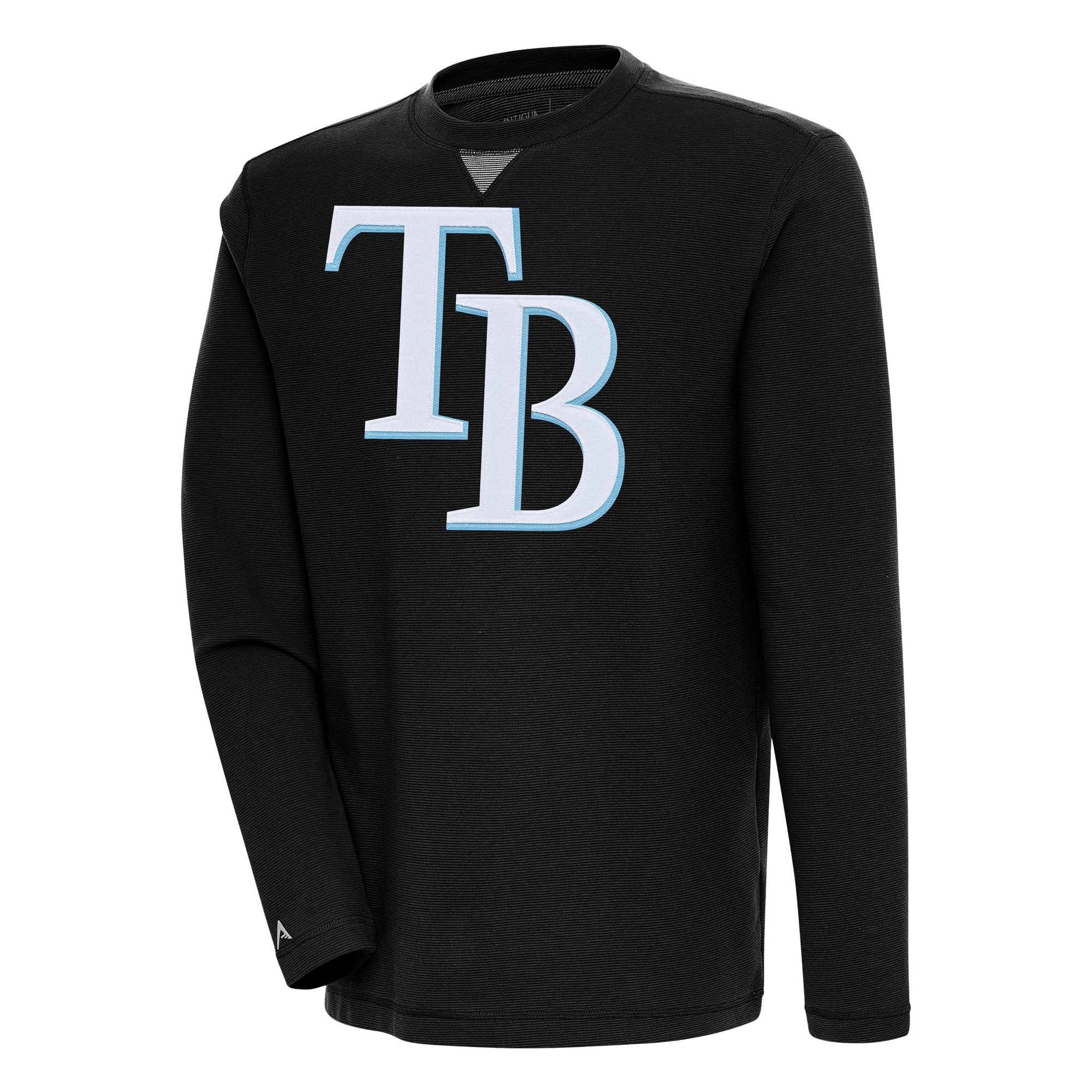 Men's Tampa Bay Rays  Antigua Black Flier Bunker Pullover Sweatshirt