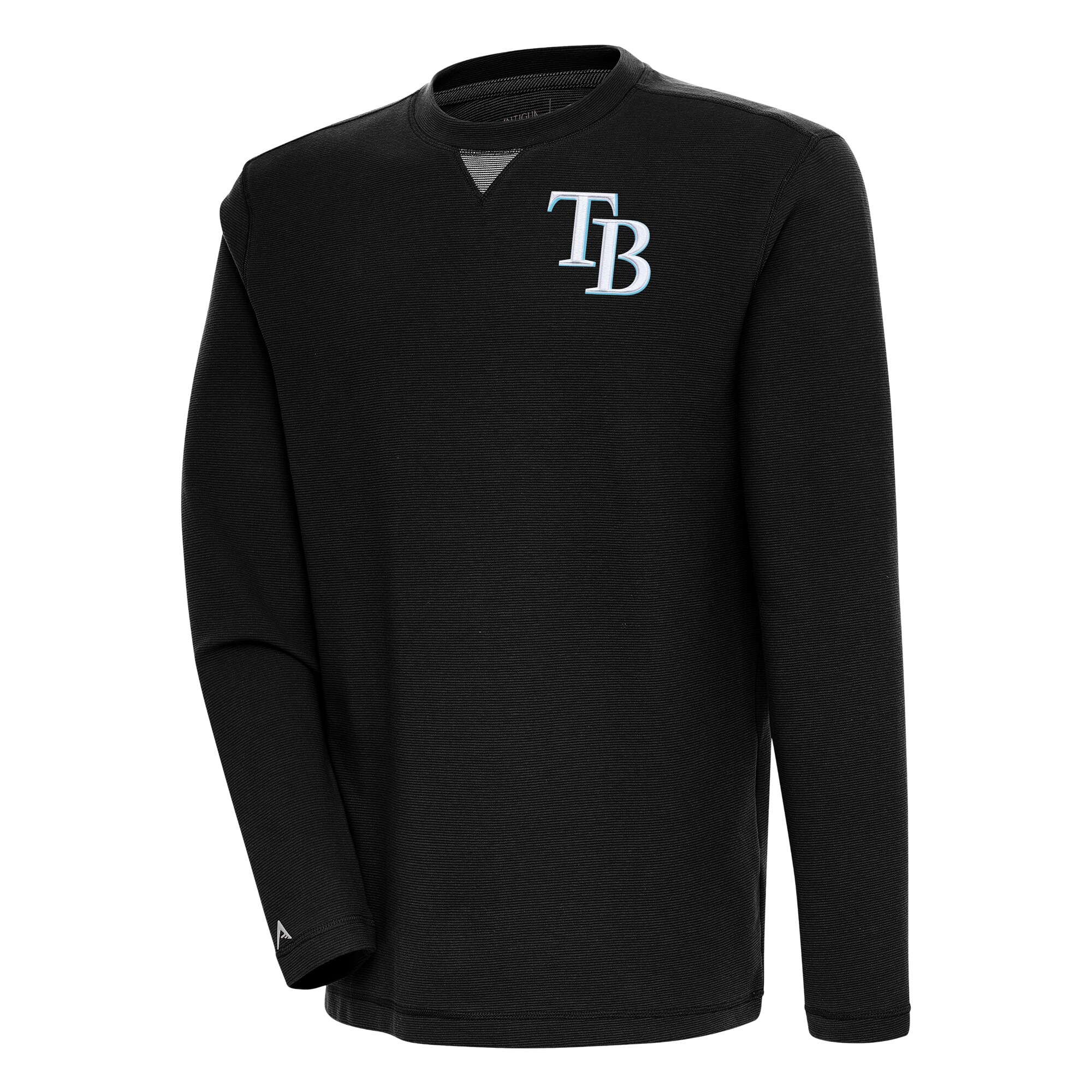 Men's Tampa Bay Rays  Antigua Black Flier Bunker Pullover Sweatshirt