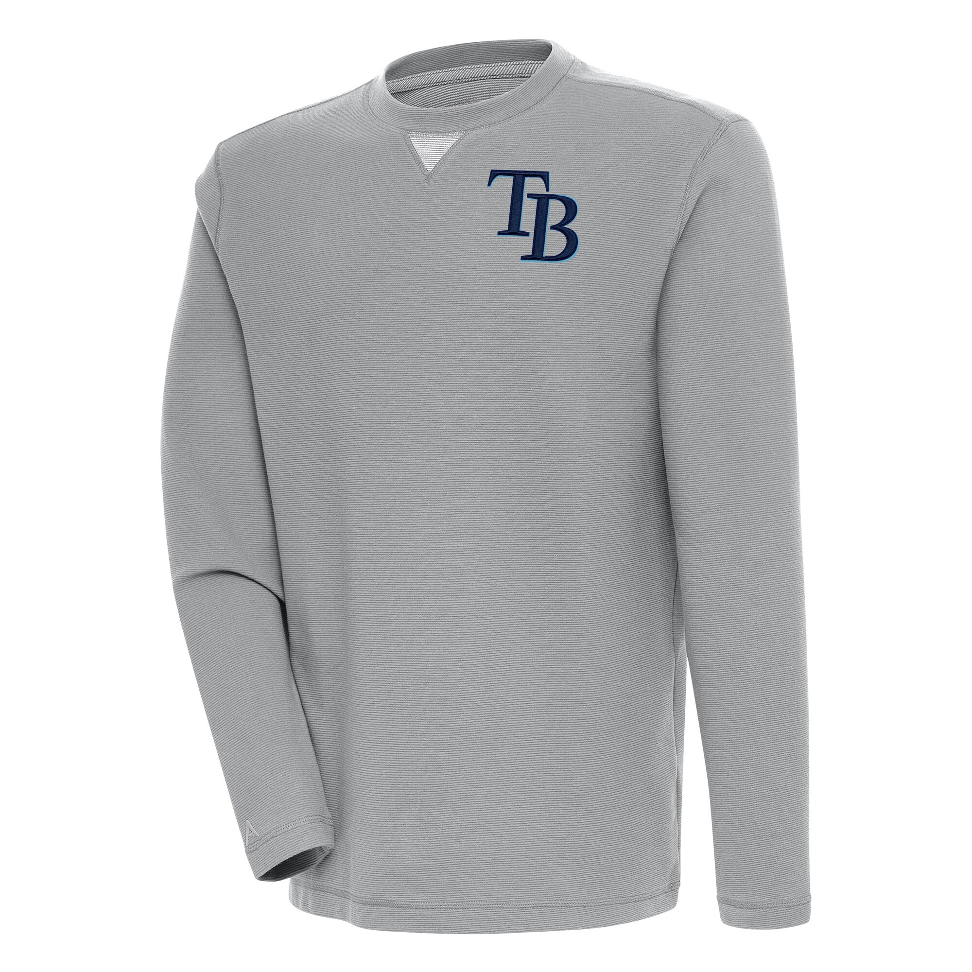 Men's Tampa Bay Rays  Antigua Gray Flier Bunker Pullover Sweatshirt