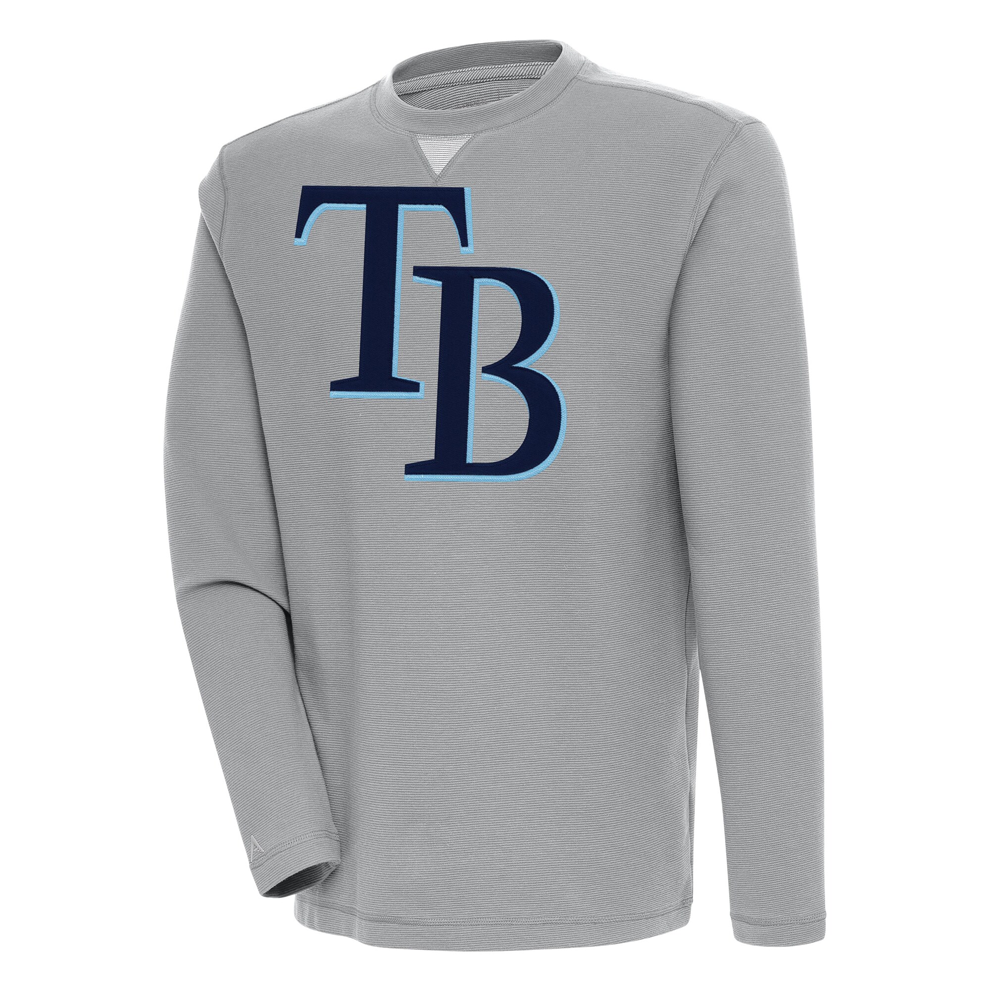 Men's Tampa Bay Rays  Antigua Gray Flier Bunker Pullover Sweatshirt