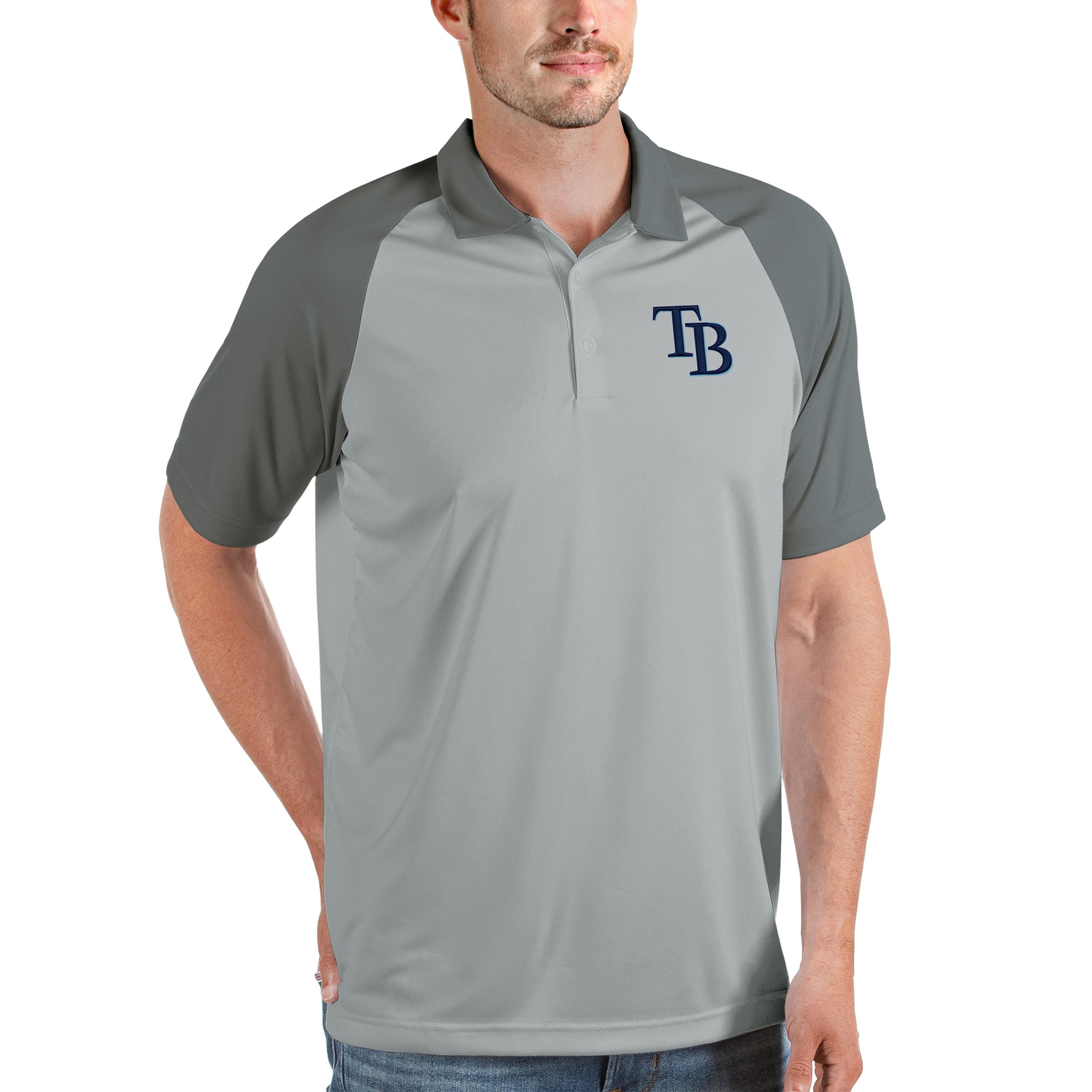 Men's Tampa Bay Rays Antigua Gray Nova Polo