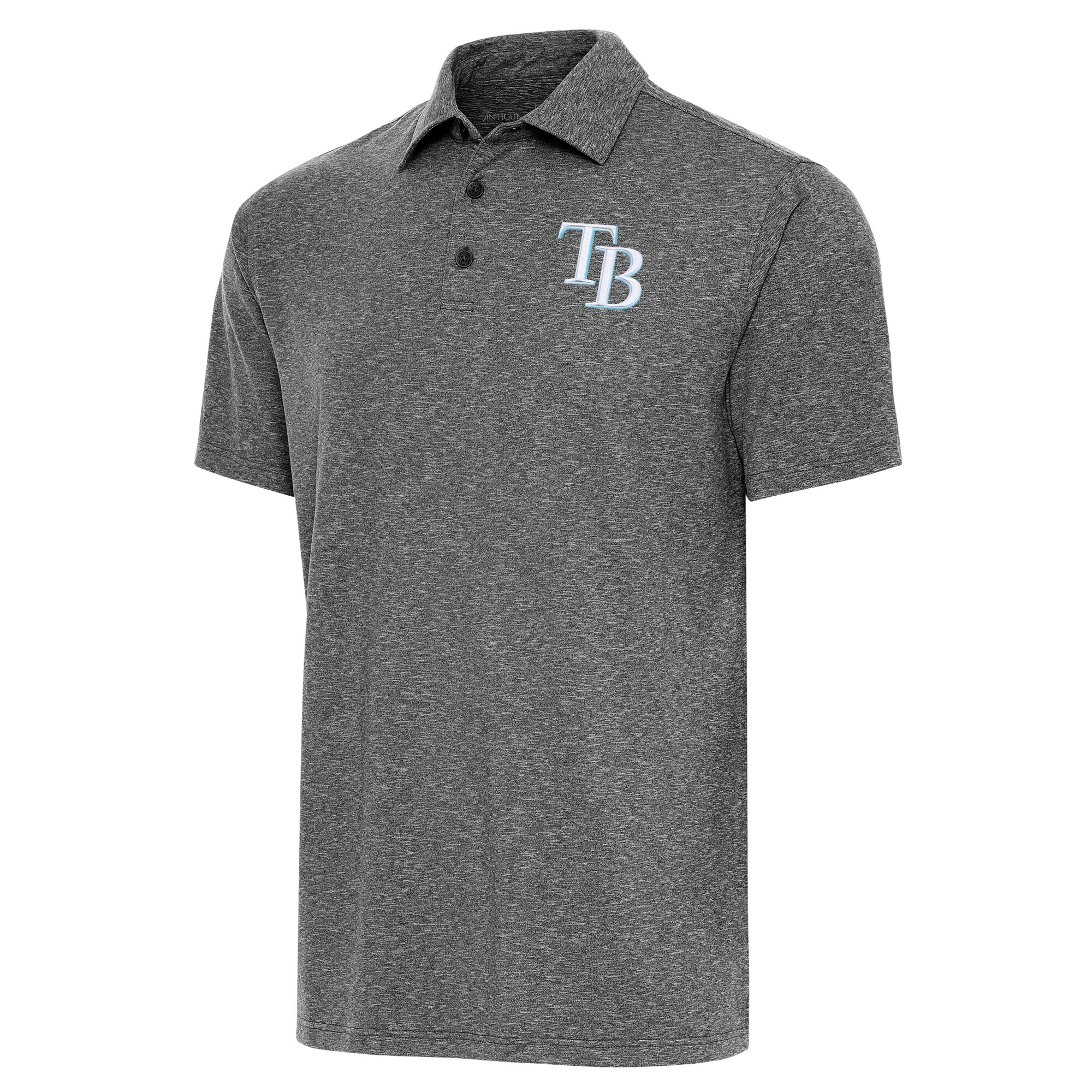 Men's Tampa Bay Rays  Antigua Heather Black Par Polo