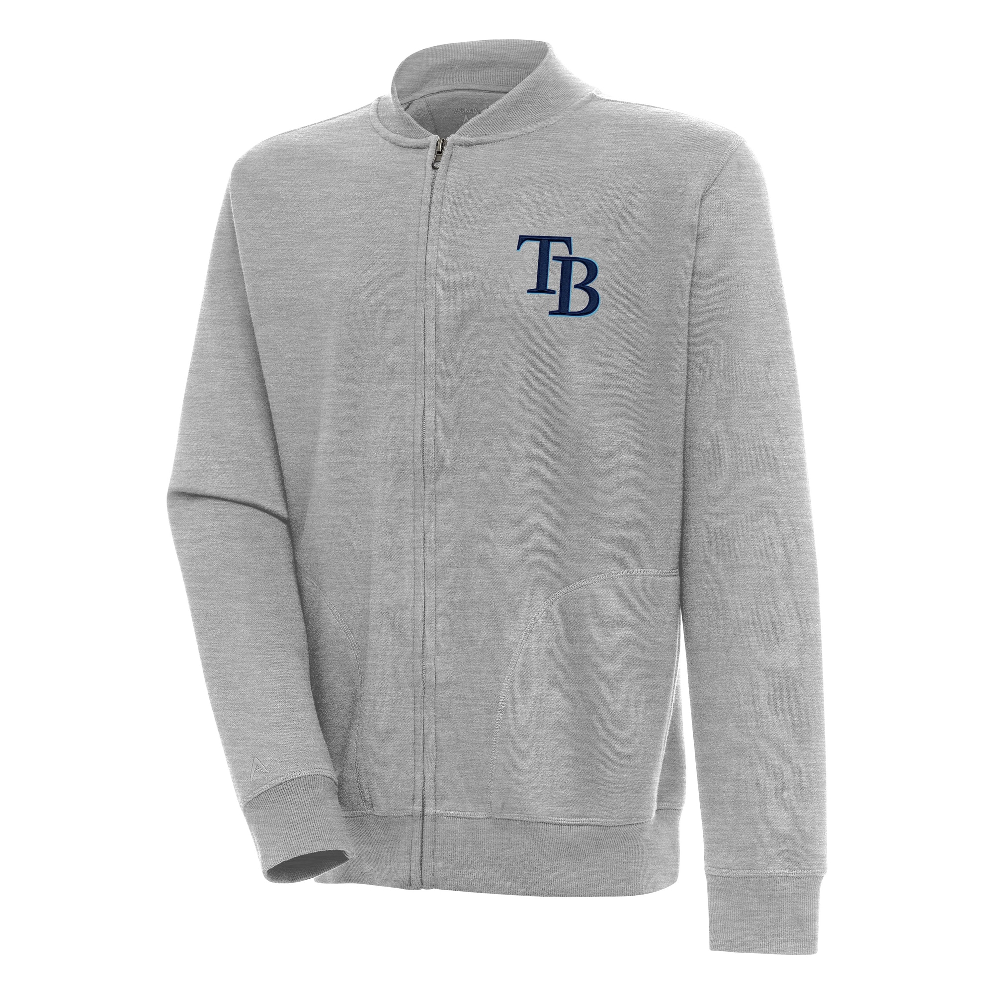 Men's Tampa Bay Rays  Antigua Heather Gray Victory Full-Zip Jacket