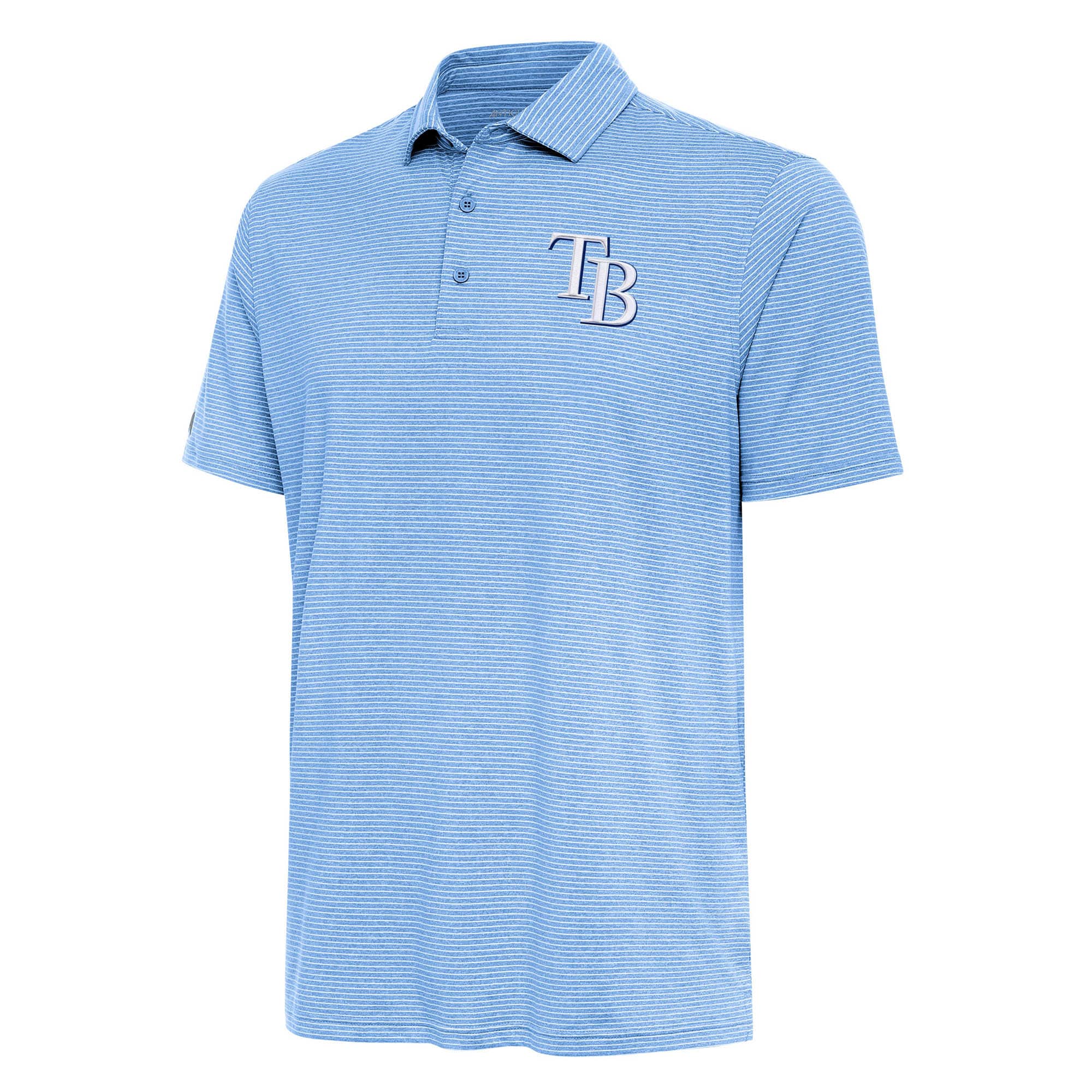 Men's Tampa Bay Rays  Antigua Heather Light Blue Scheme Polo
