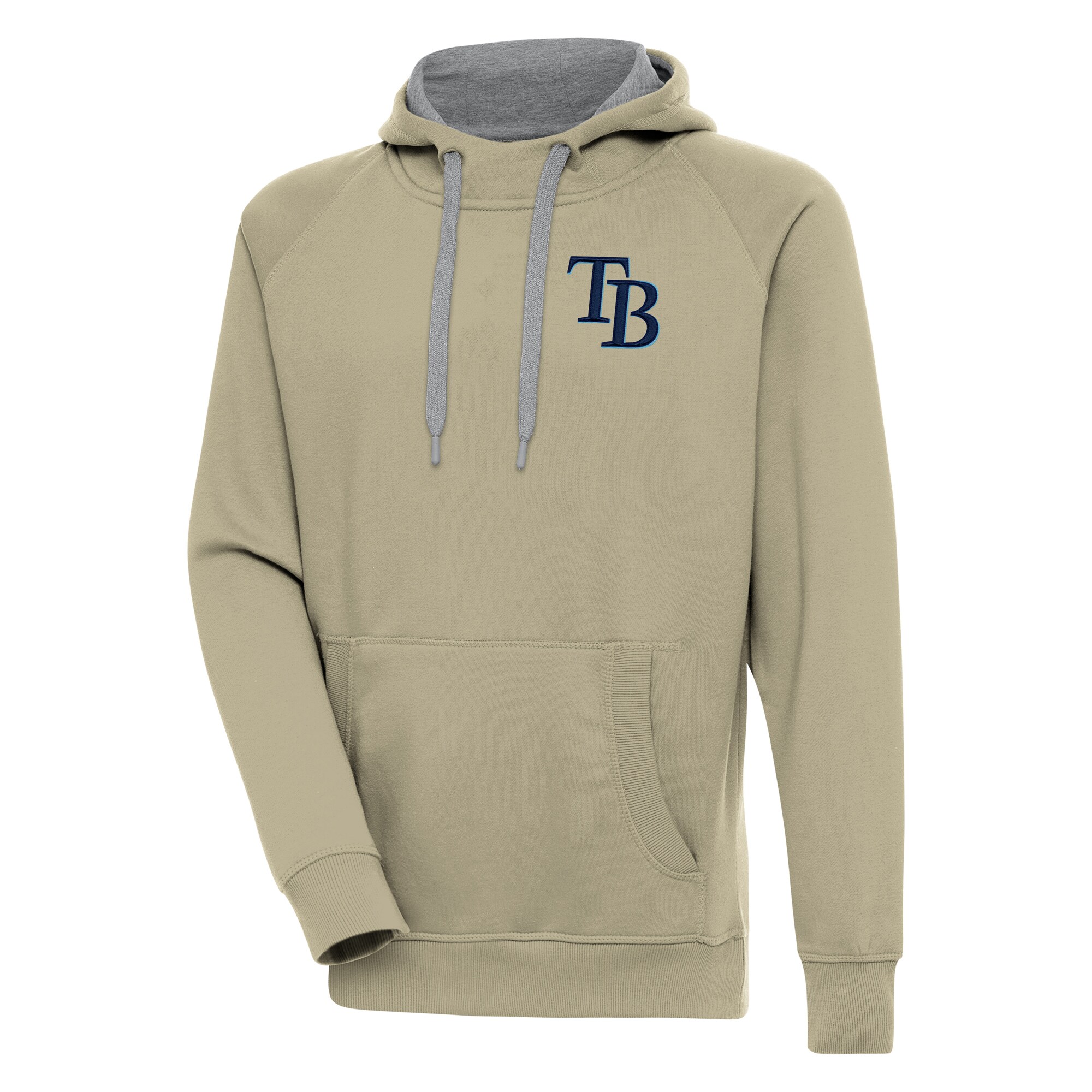 Men's Tampa Bay Rays  Antigua Khaki Victory Pullover Hoodie
