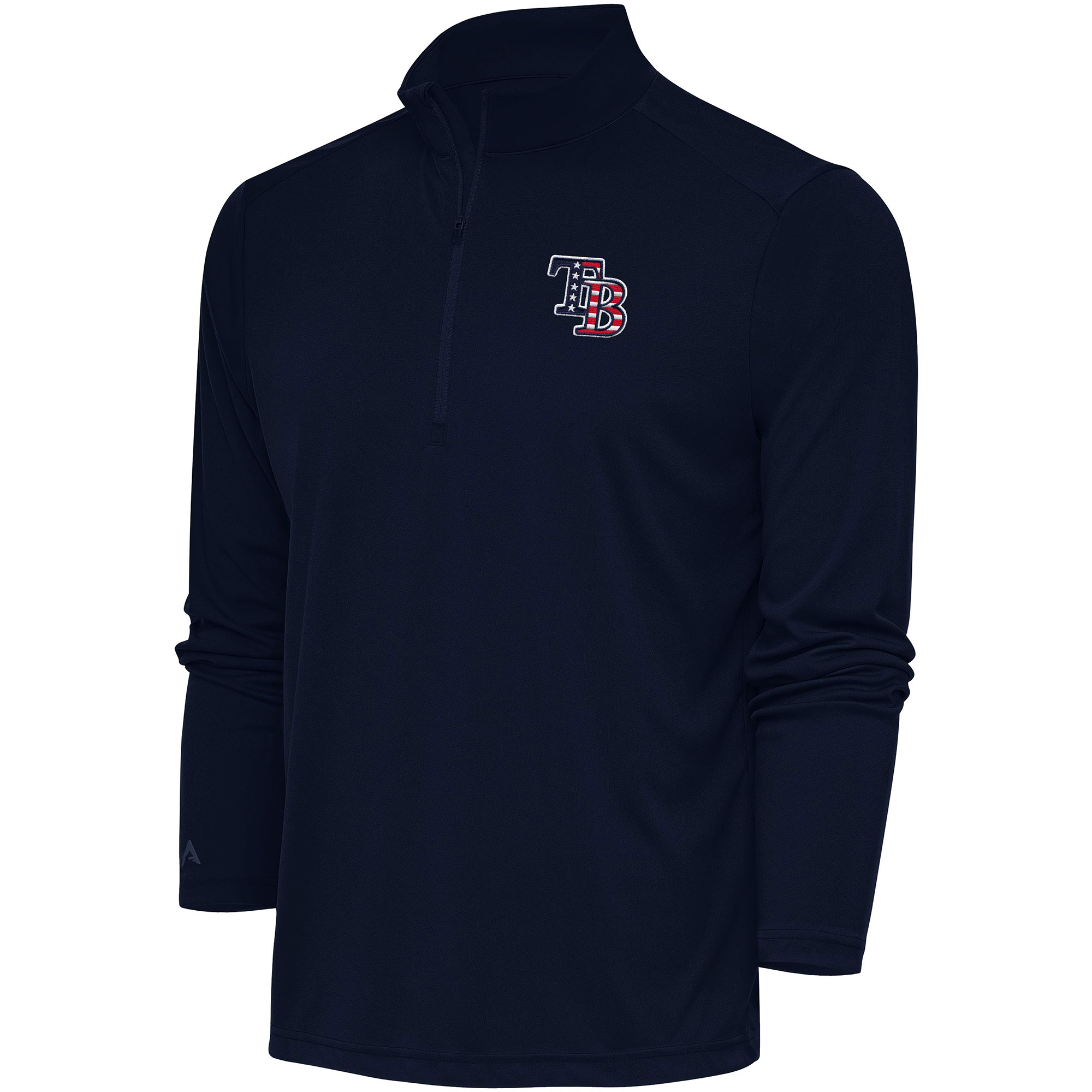 Men's Tampa Bay Rays  Antigua Navy Patriotic Tribute Quarter-Zip Pullover Top