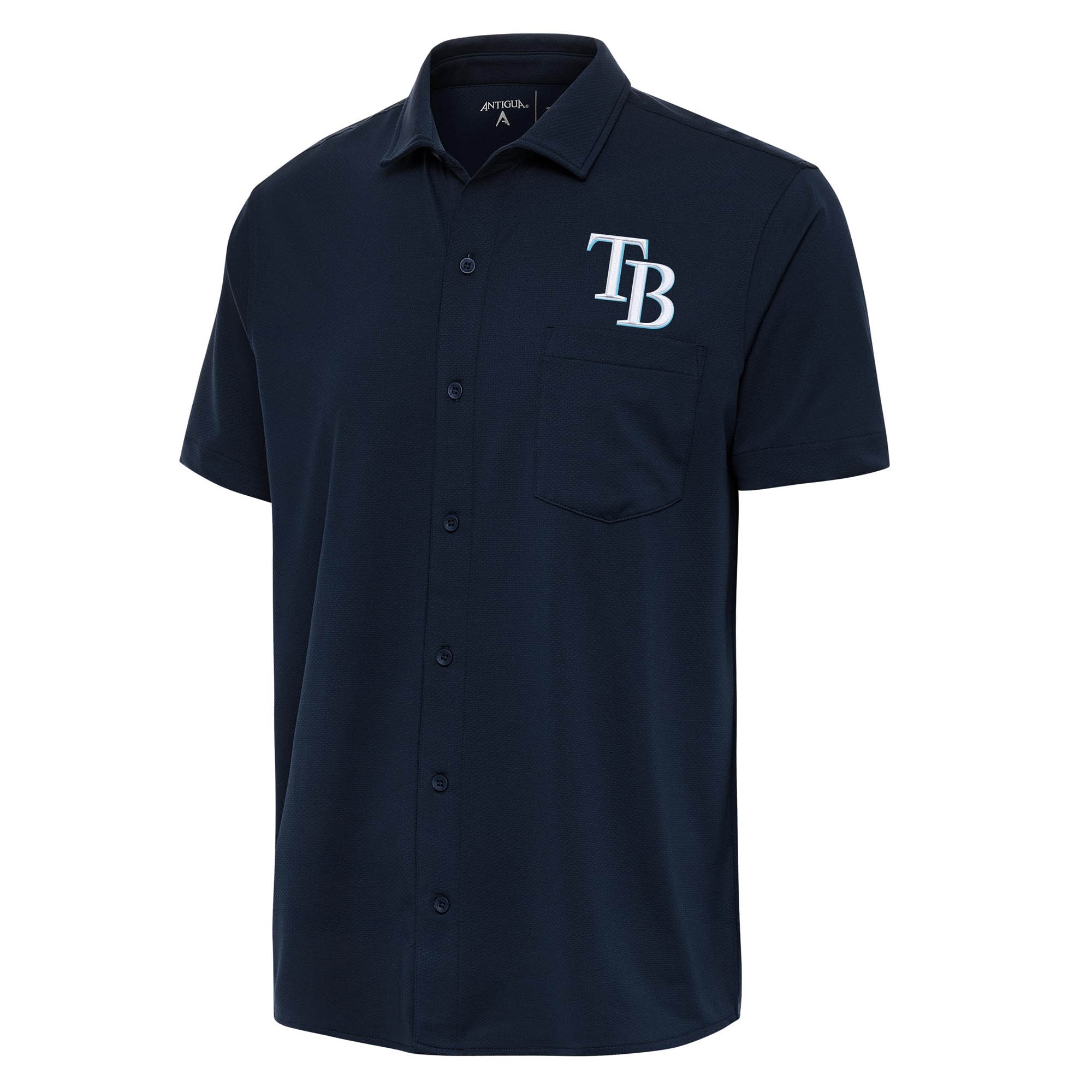 Men's Tampa Bay Rays Antigua Navy Points Button-Up Polo