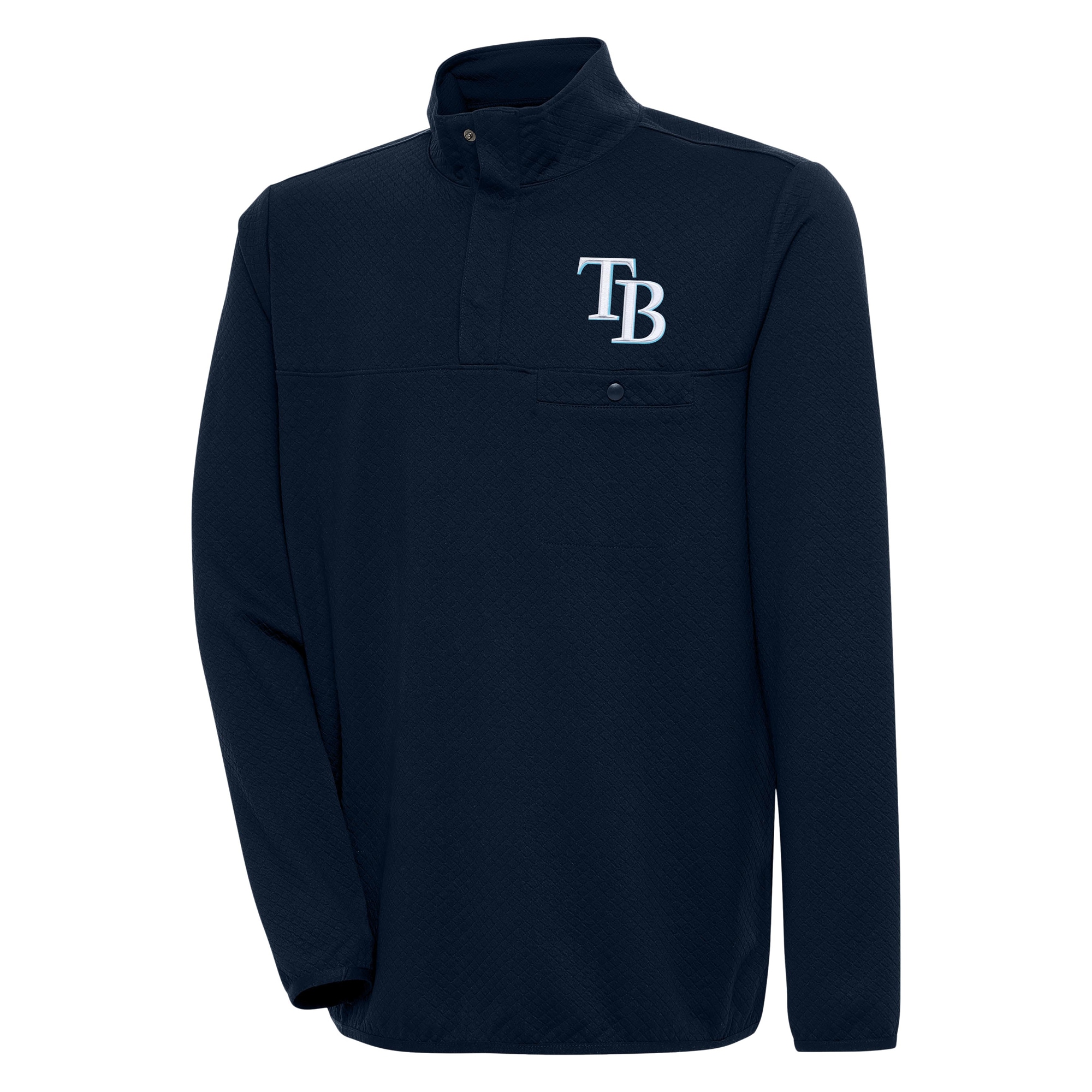 Men's Tampa Bay Rays  Antigua Navy Steamer Quarter-Snap Pullover Jacket