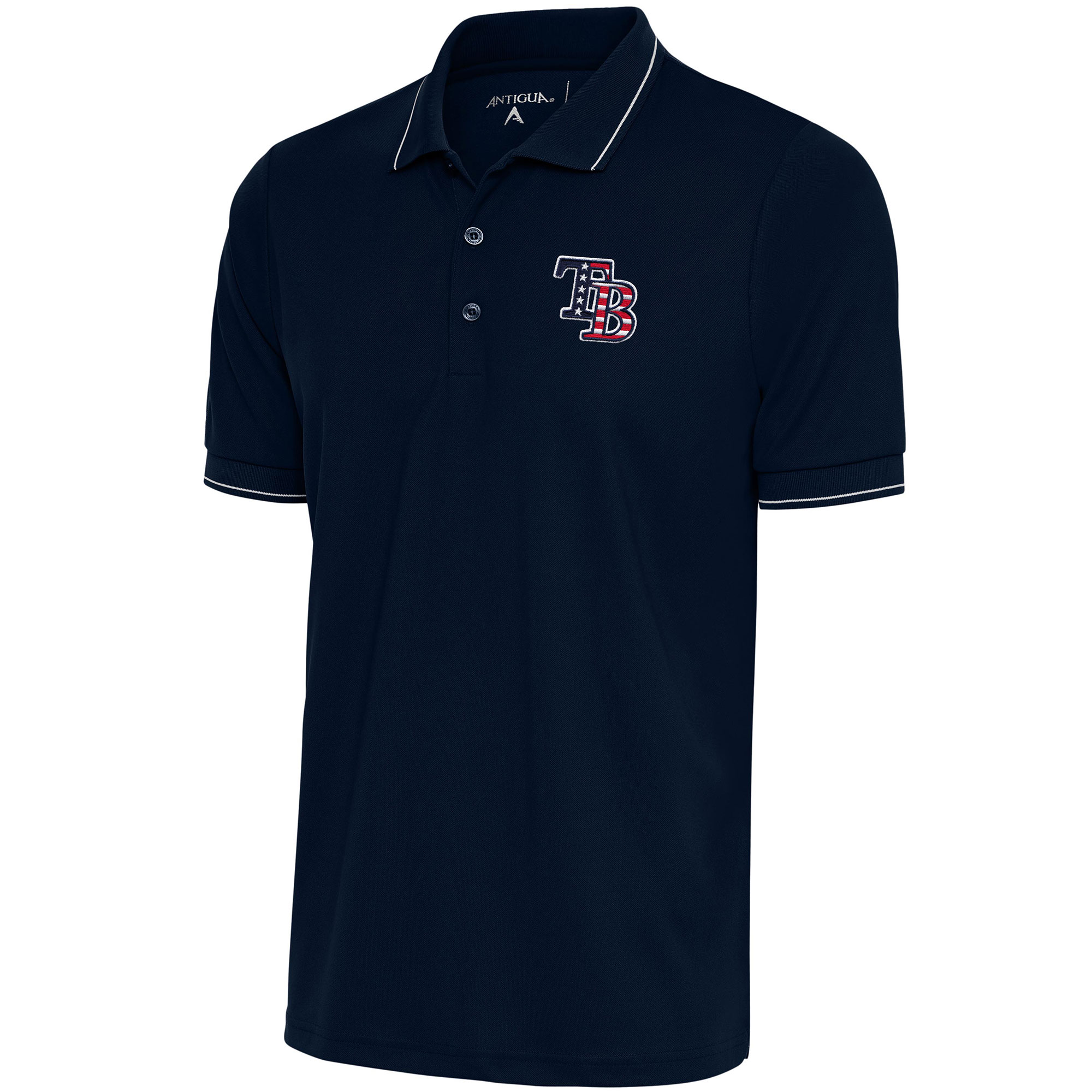 Men's Tampa Bay Rays  Antigua Navy/White Patriotic Affluent Polo