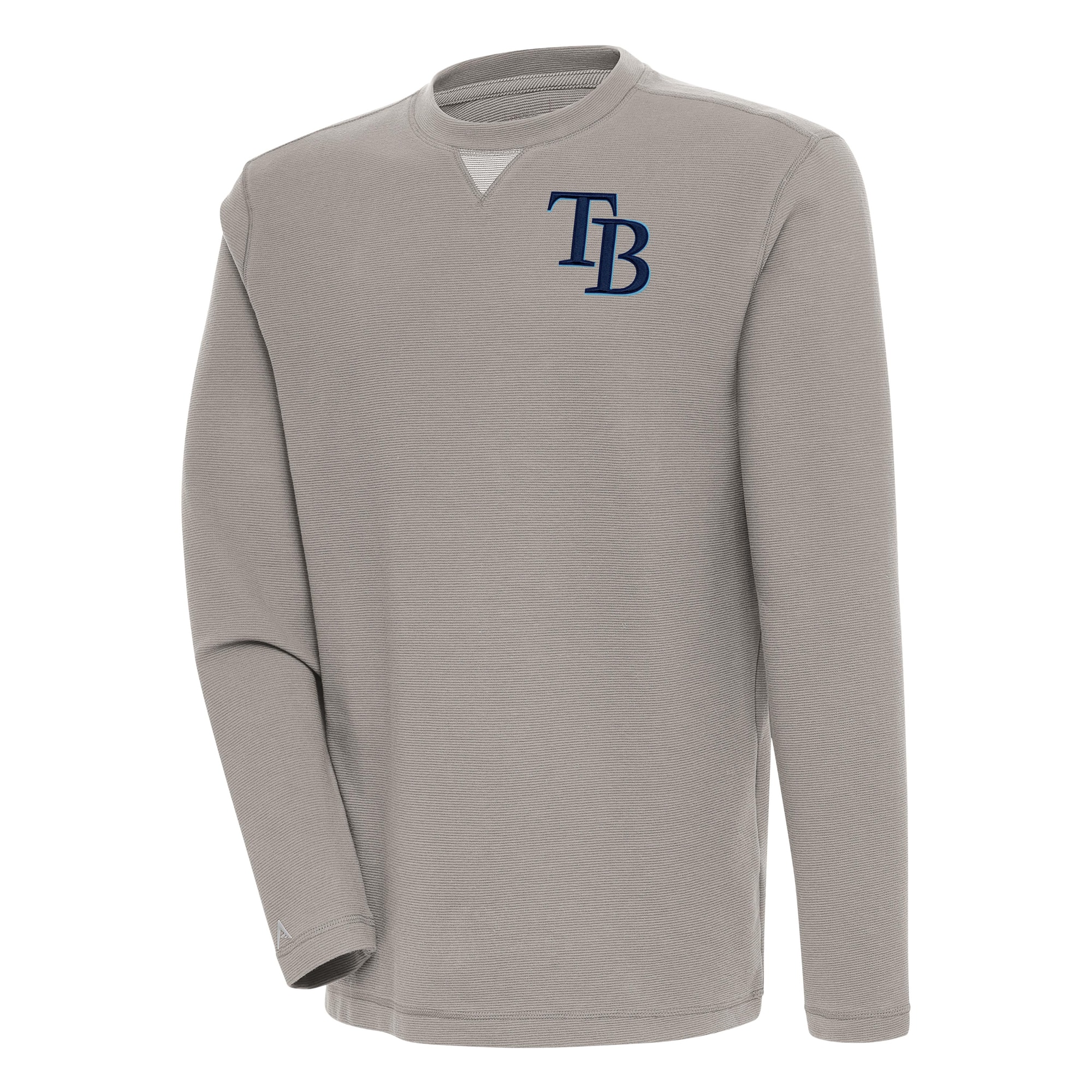 Men's Tampa Bay Rays  Antigua Oatmeal Flier Bunker Pullover Sweatshirt