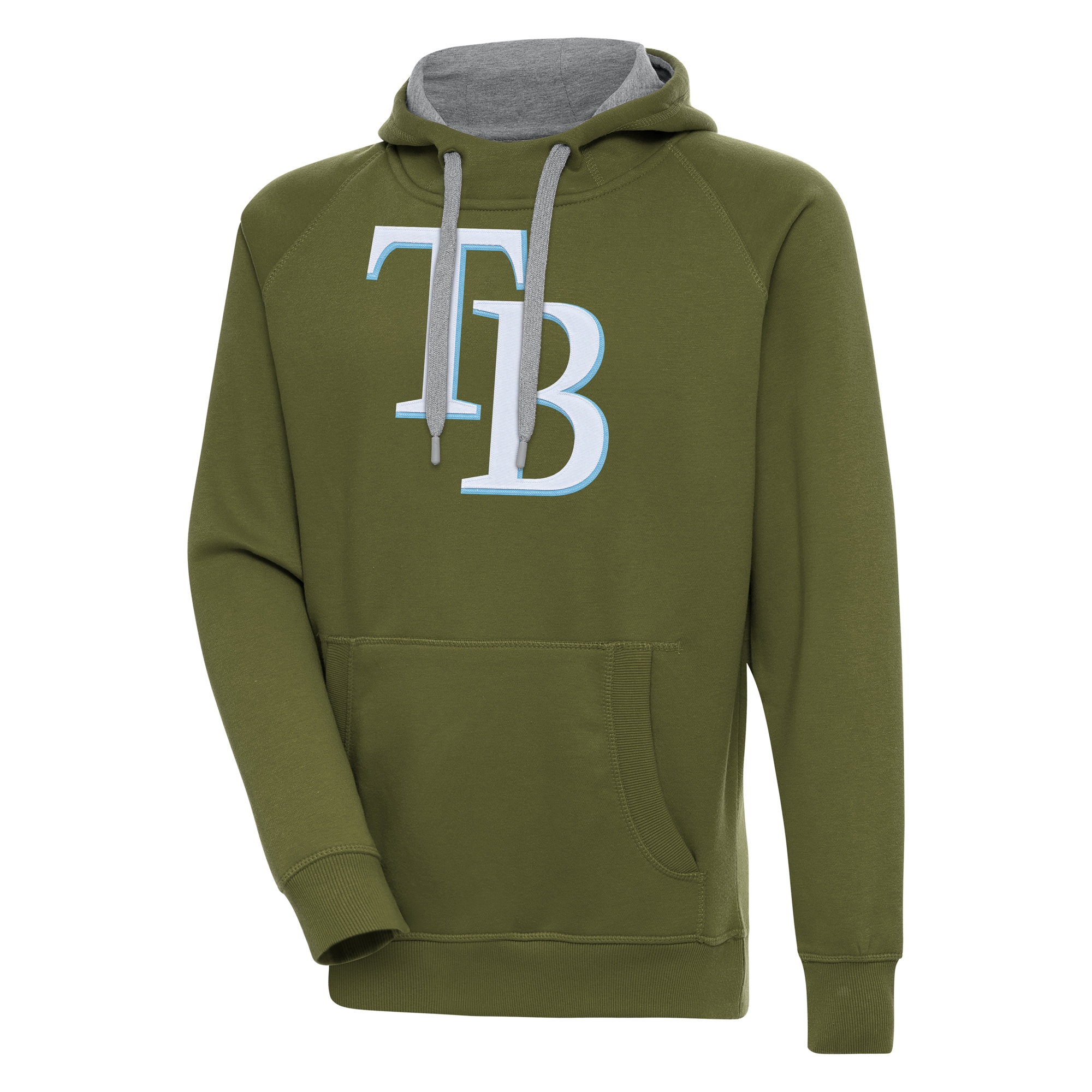 Men's Tampa Bay Rays  Antigua Olive Victory Pullover Hoodie