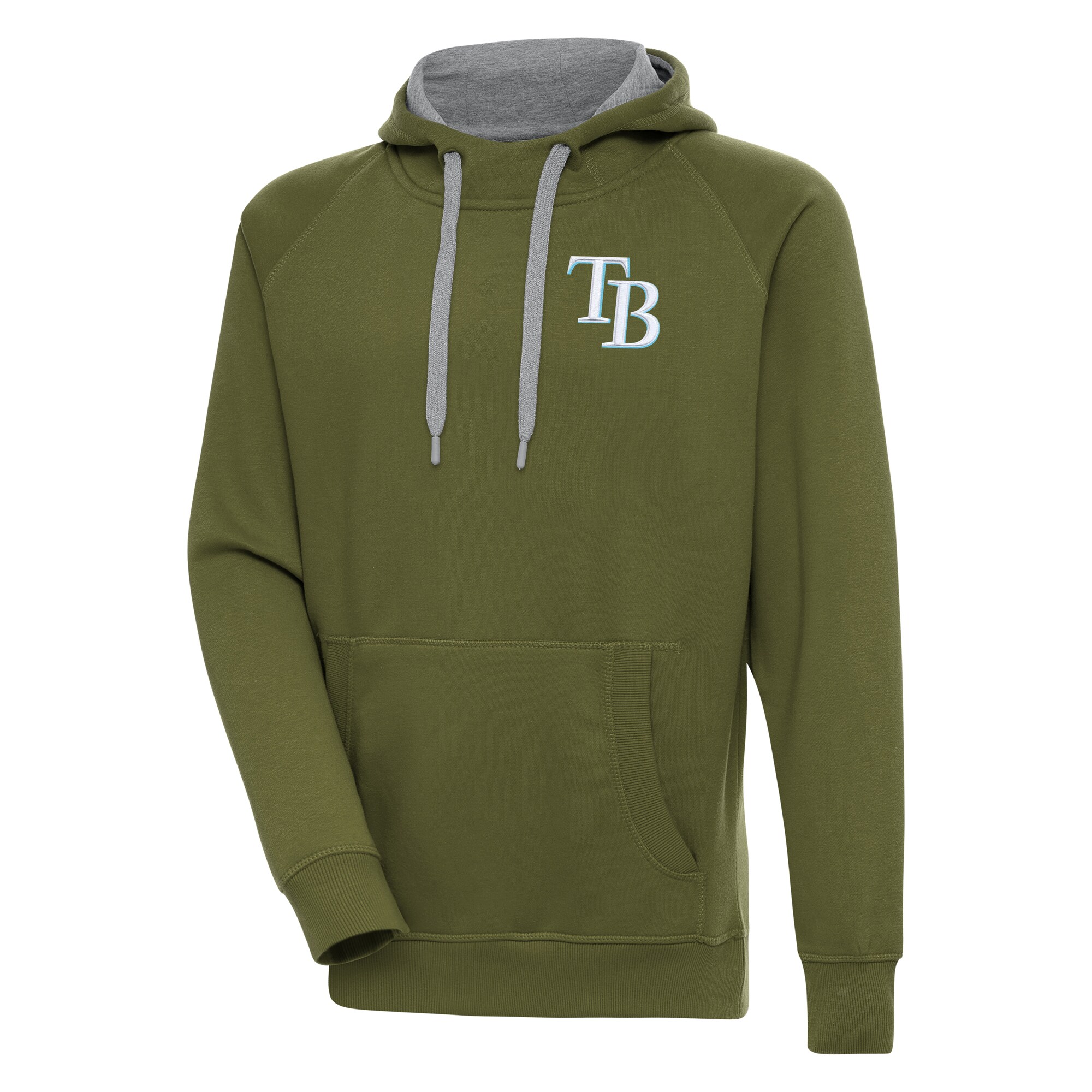 Men's Tampa Bay Rays  Antigua Olive Victory Pullover Hoodie