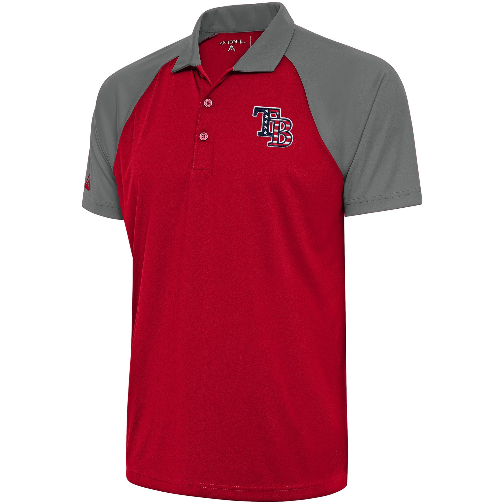 Men's Tampa Bay Rays  Antigua Red/Steel Patriotic Nova Polo