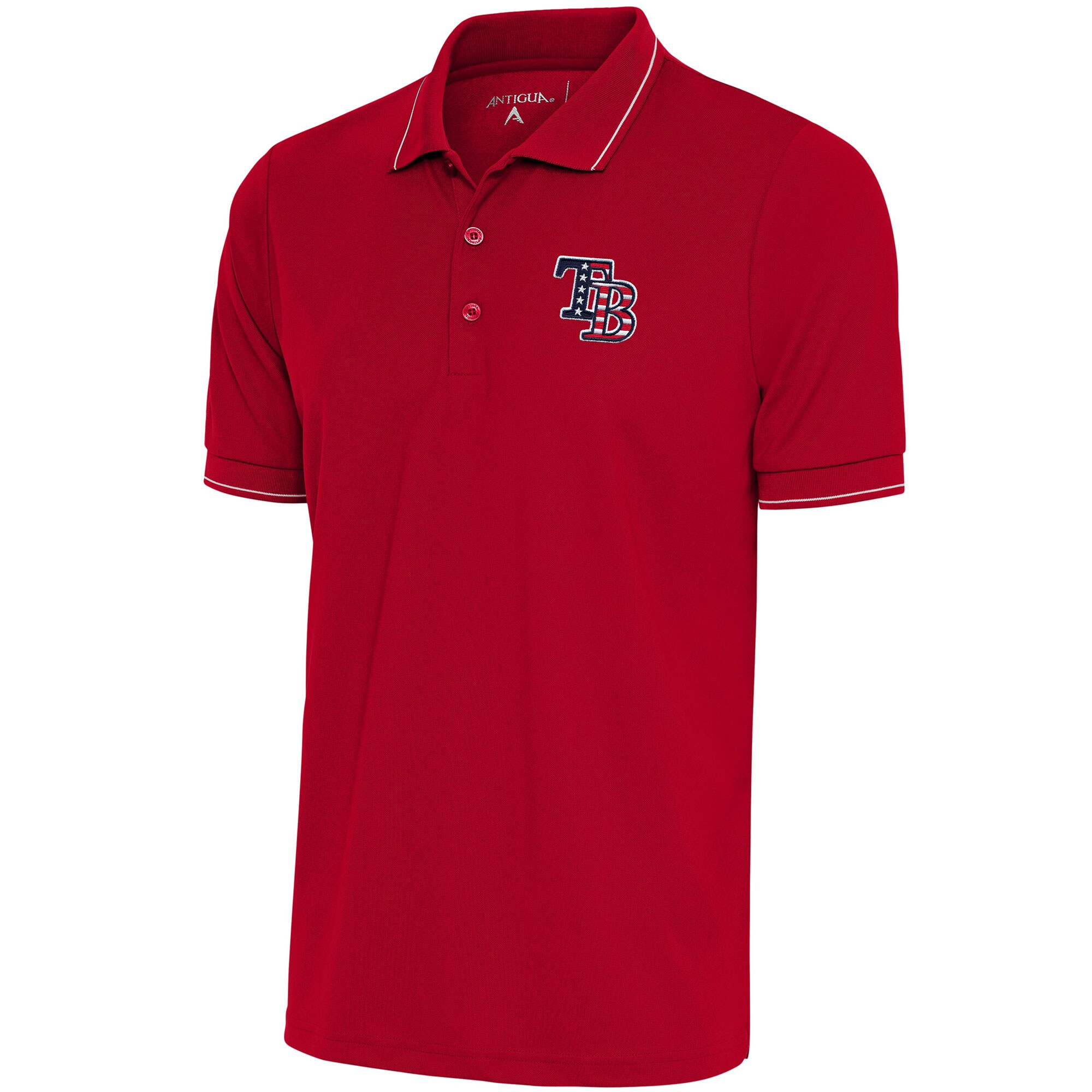 Men's Tampa Bay Rays  Antigua Red/White Patriotic Affluent Polo