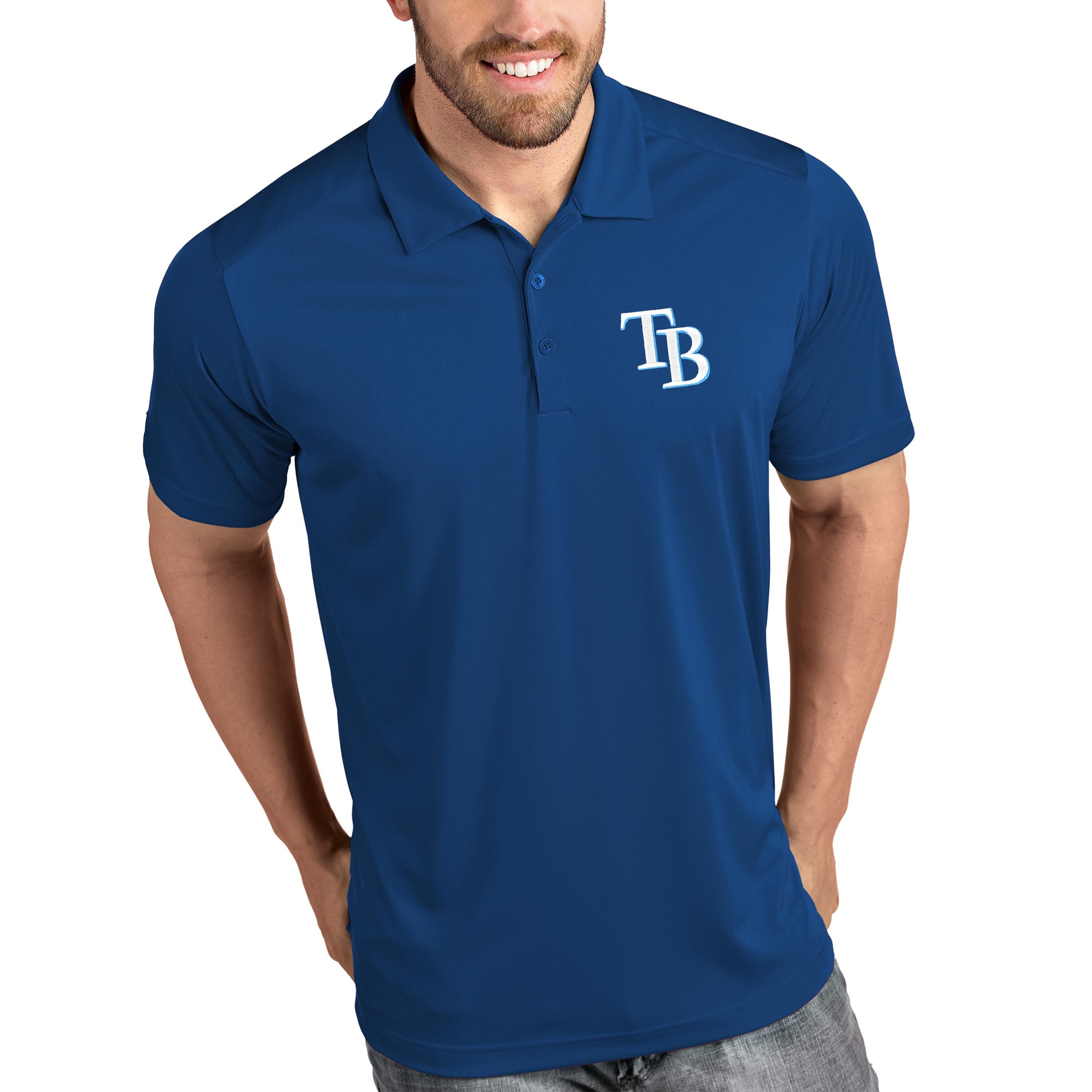 Men's Tampa Bay Rays Antigua Royal Tribute Polo