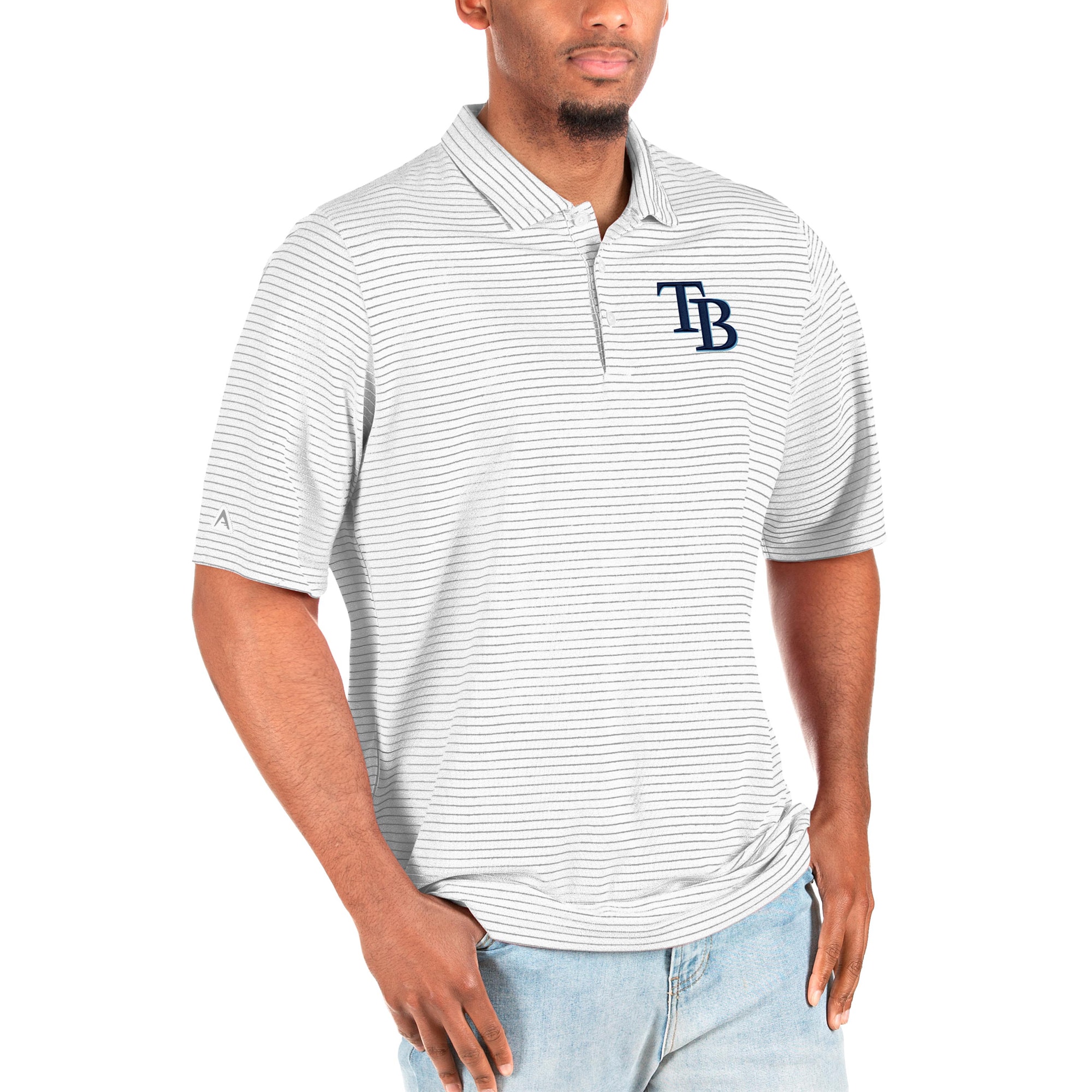 Men's Tampa Bay Rays Antigua White Big & Tall Esteem Polo