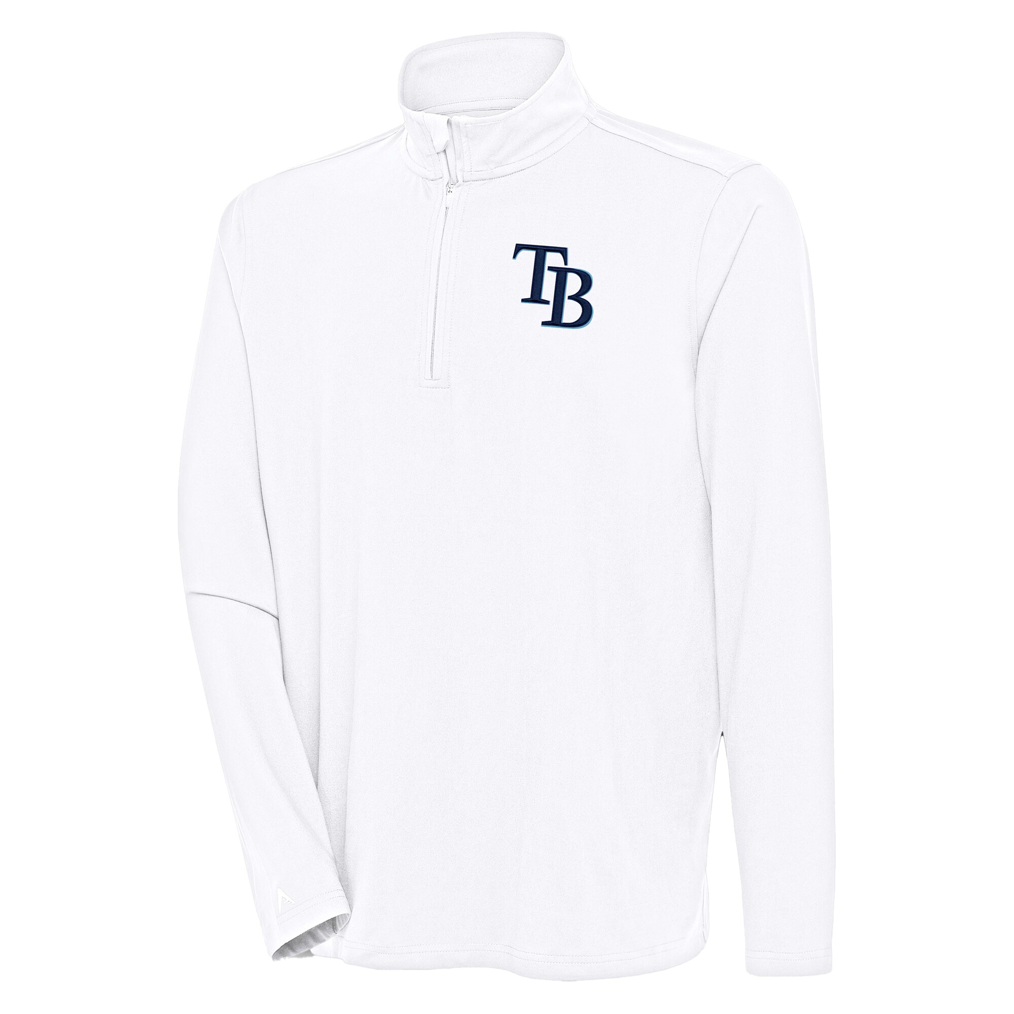 Men's Tampa Bay Rays  Antigua White Hunk Quarter-Zip Pullover Top