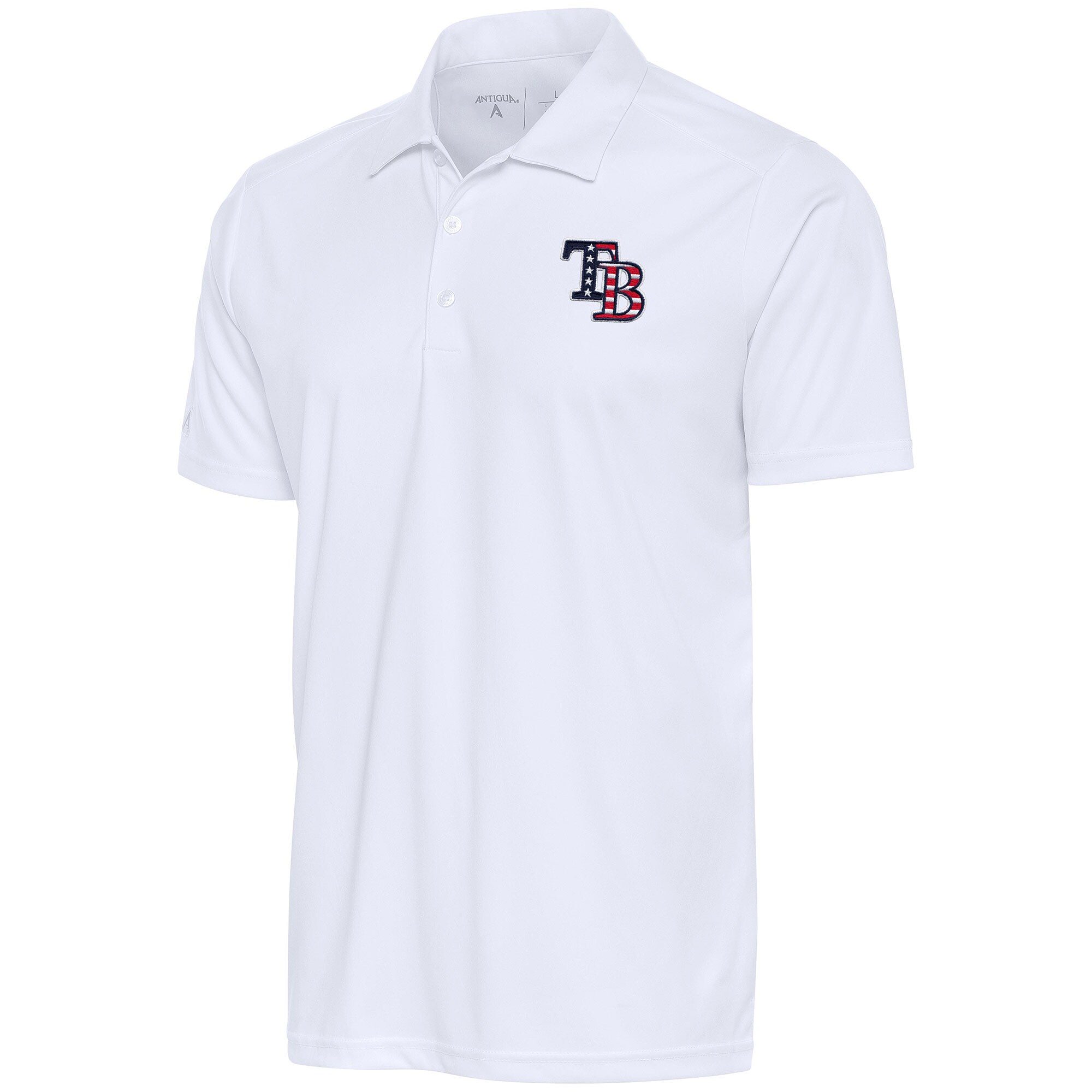 Men's Tampa Bay Rays  Antigua White Patriotic Tribute Polo