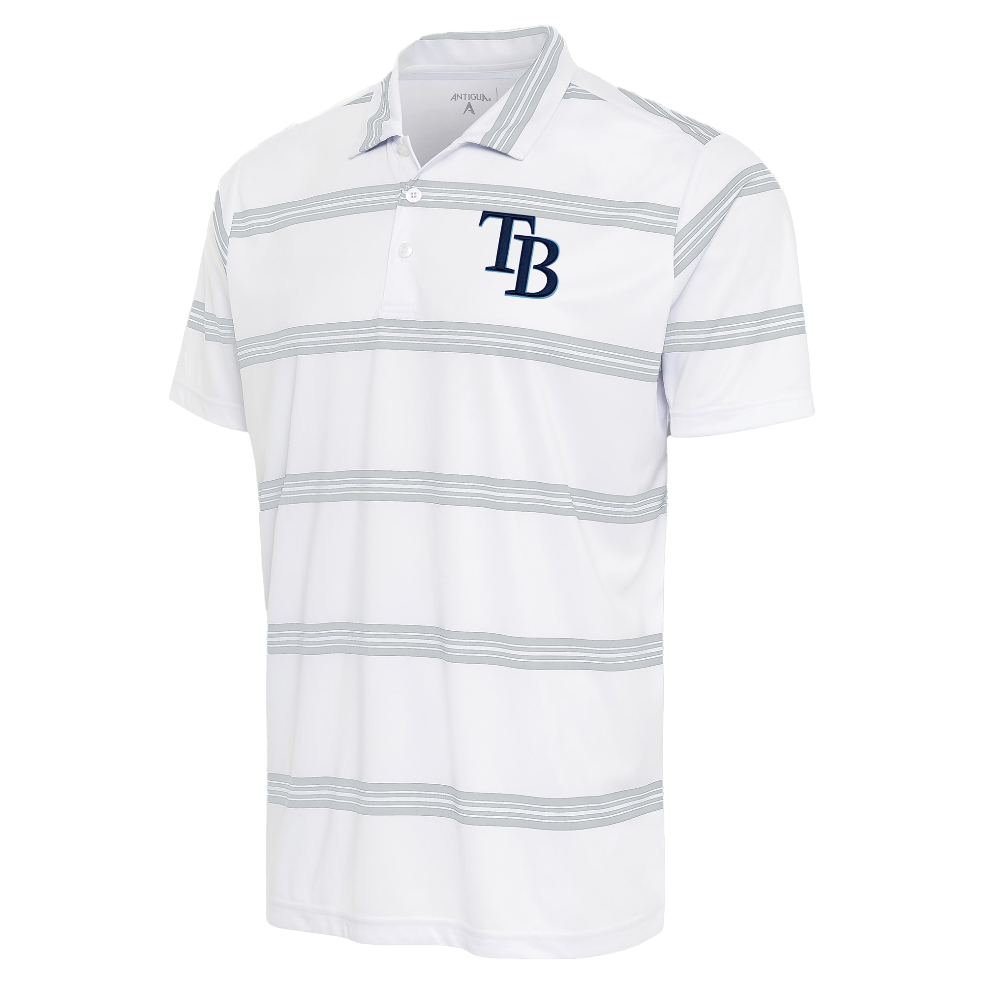 Men's Tampa Bay Rays Antigua White/Gray Groove Polo