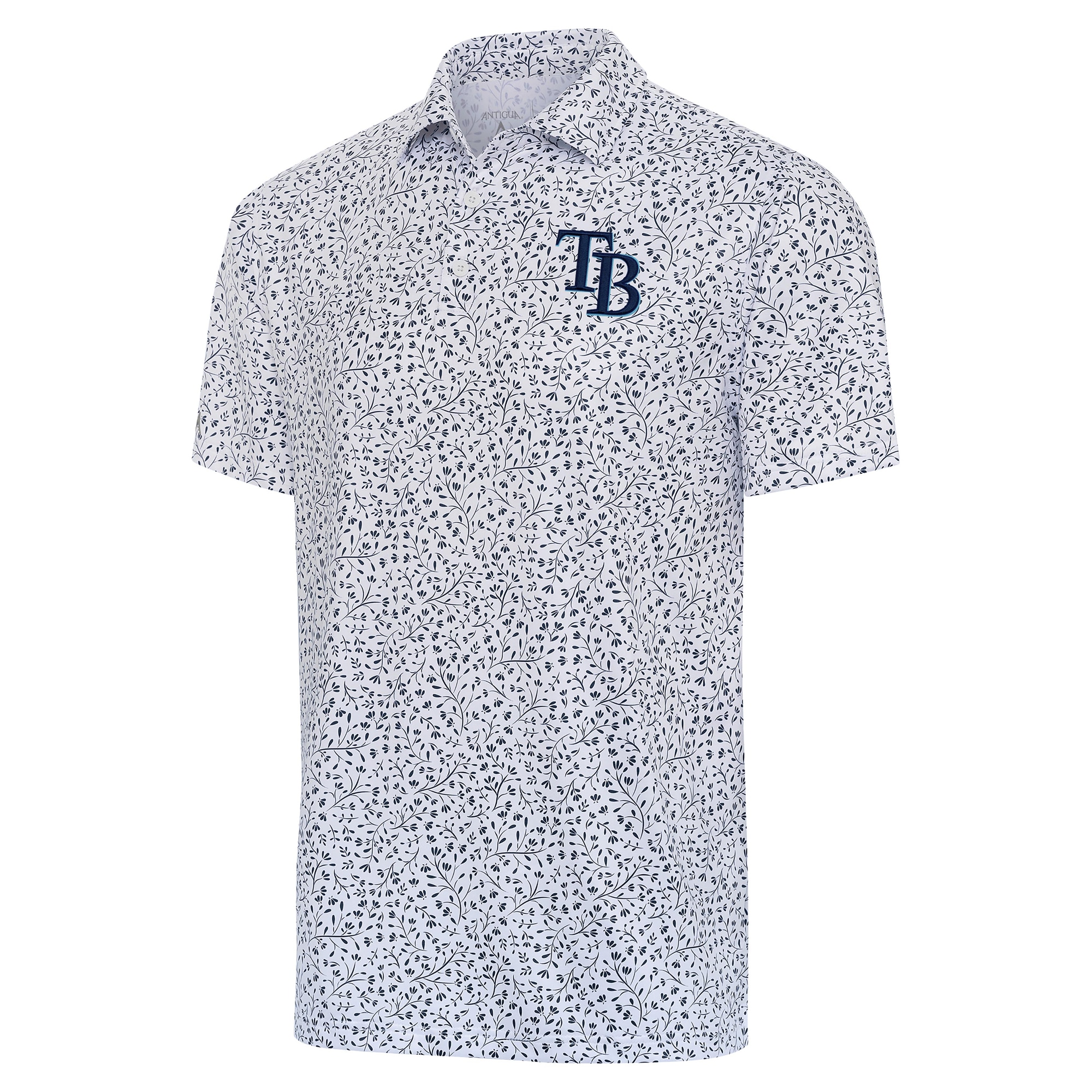 Men's Tampa Bay Rays  Antigua White/Navy Motion Polo