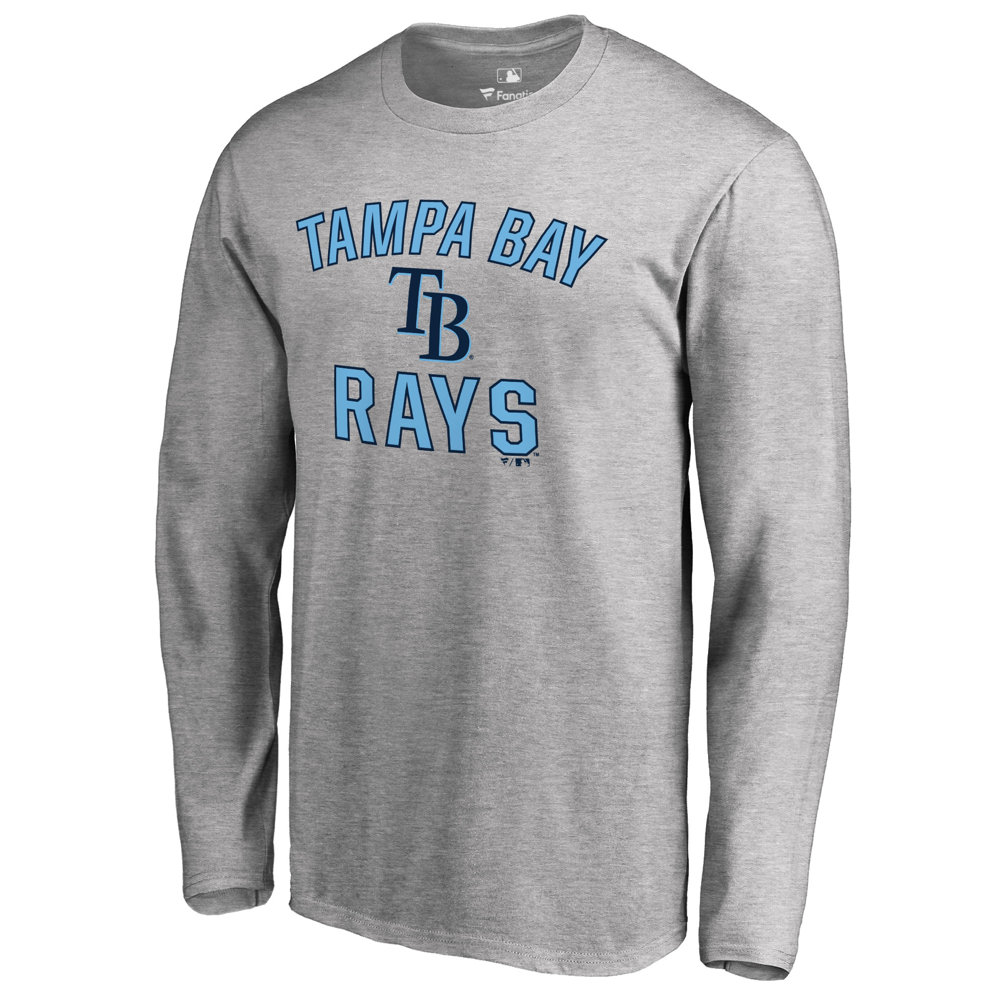 Men's Tampa Bay Rays Ash Victory Arch Long Sleeve T-Shirt