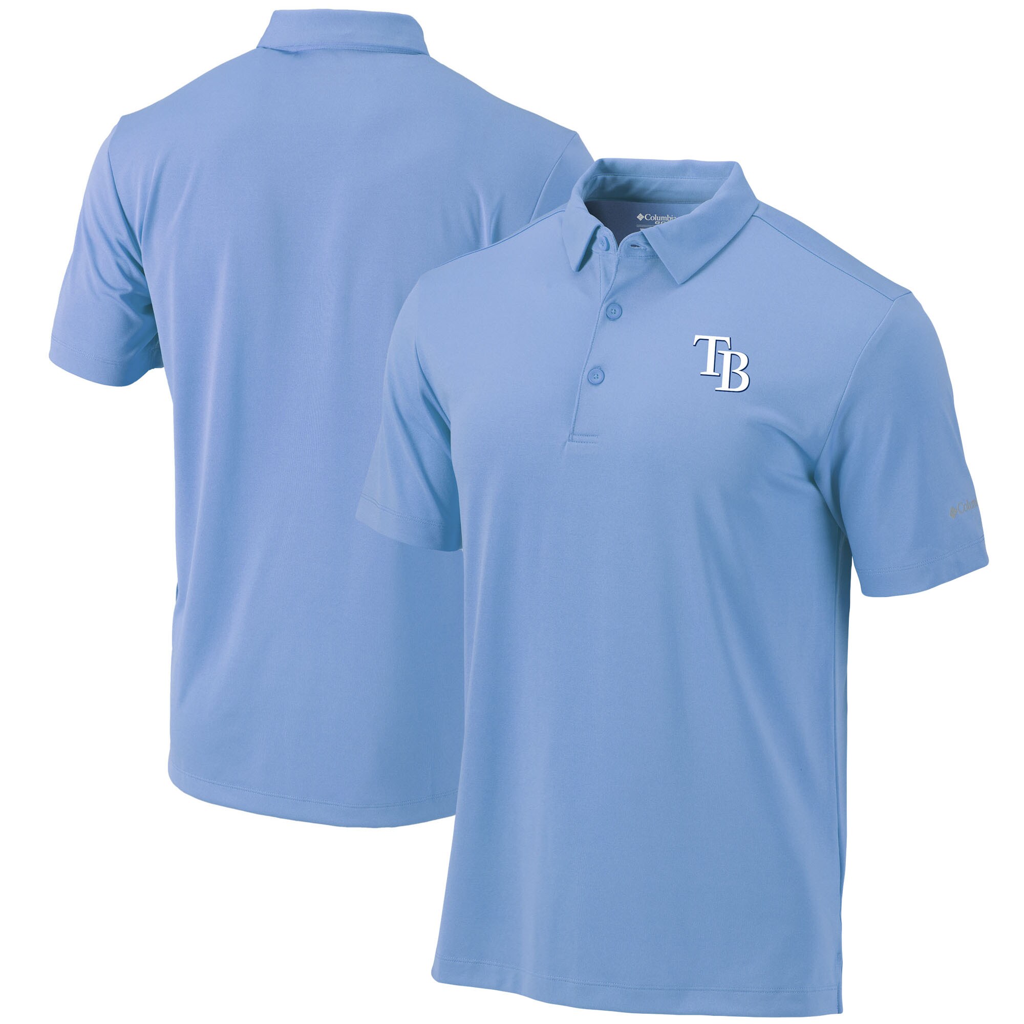 Men's Tampa Bay Rays Columbia Light Blue Omni-Wick Drive Polo