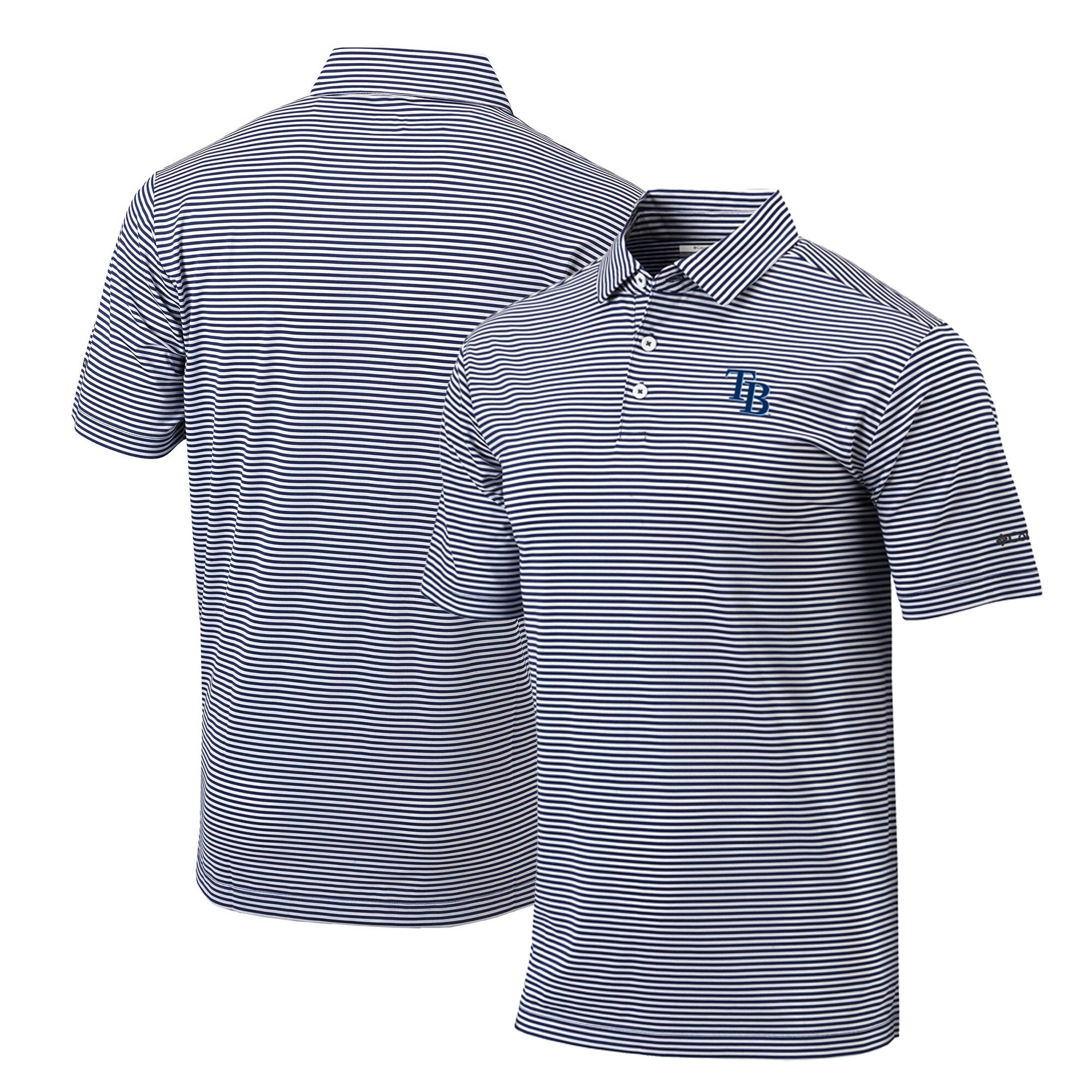 Men's Tampa Bay Rays Columbia Navy Omni-Wick Club Invite Polo