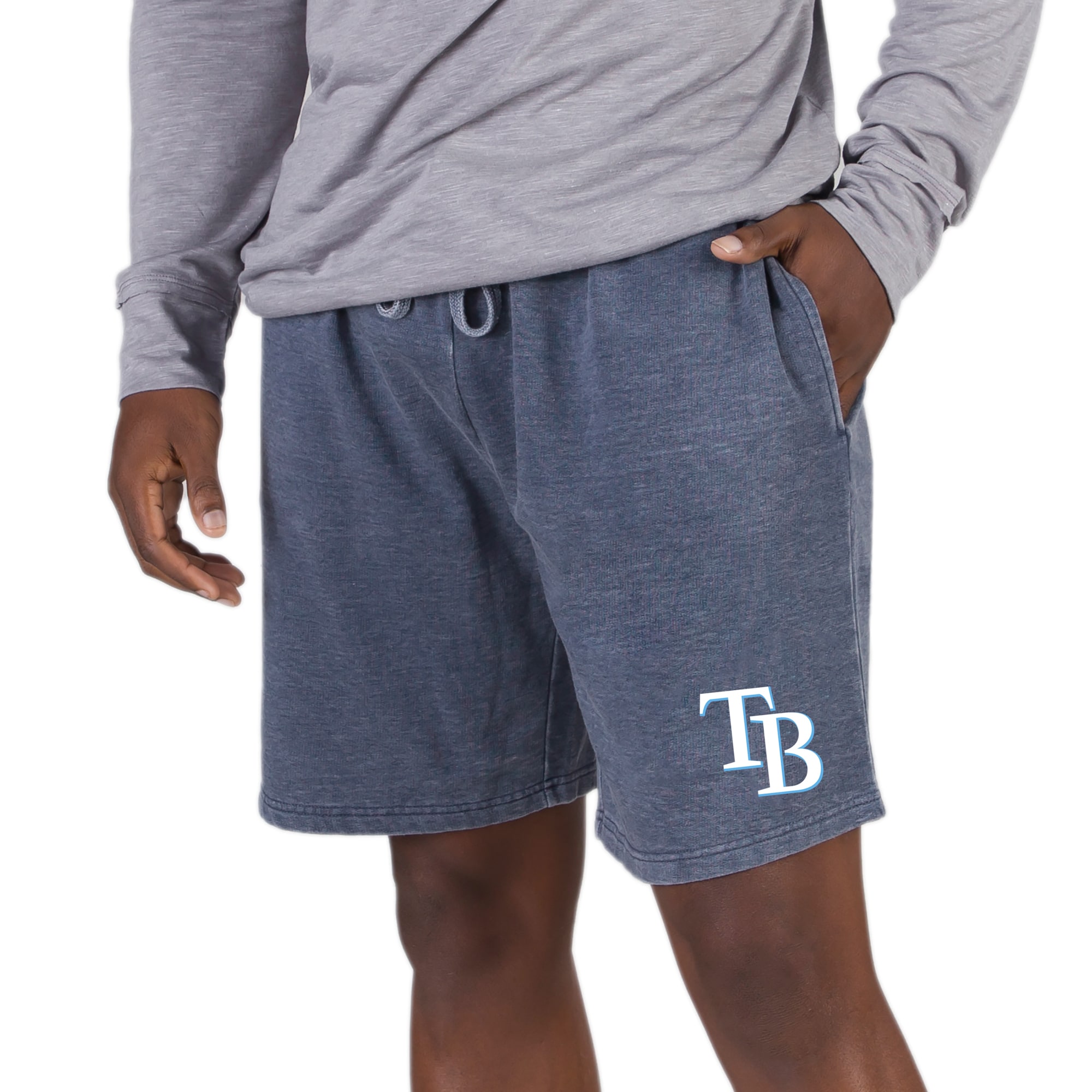Men's Tampa Bay Rays  Concepts Sport Navy Trackside Fleece Jam Shorts