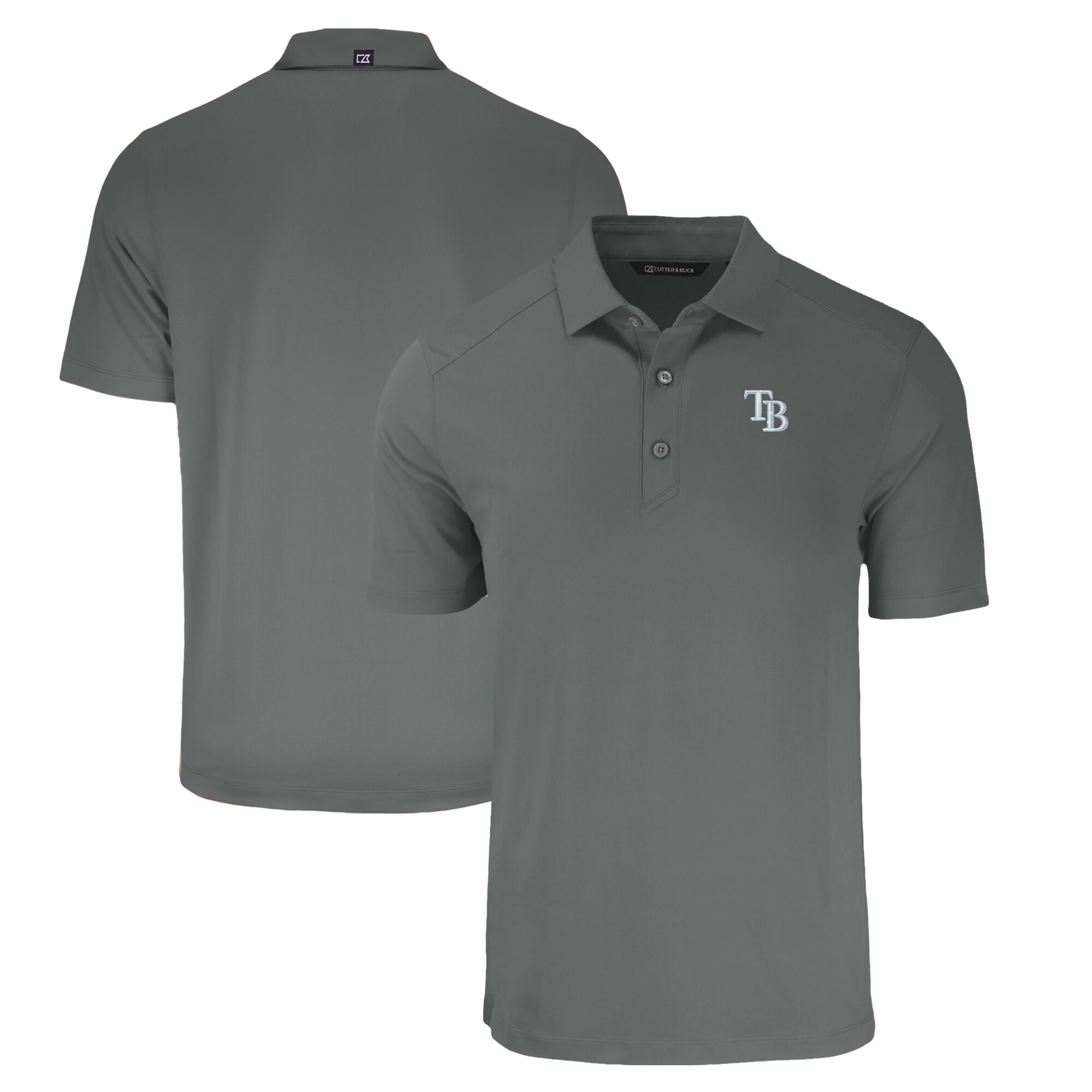 Men's Tampa Bay Rays  Cutter & Buck Gray Big & Tall Forge Eco Stretch Recycled Polo