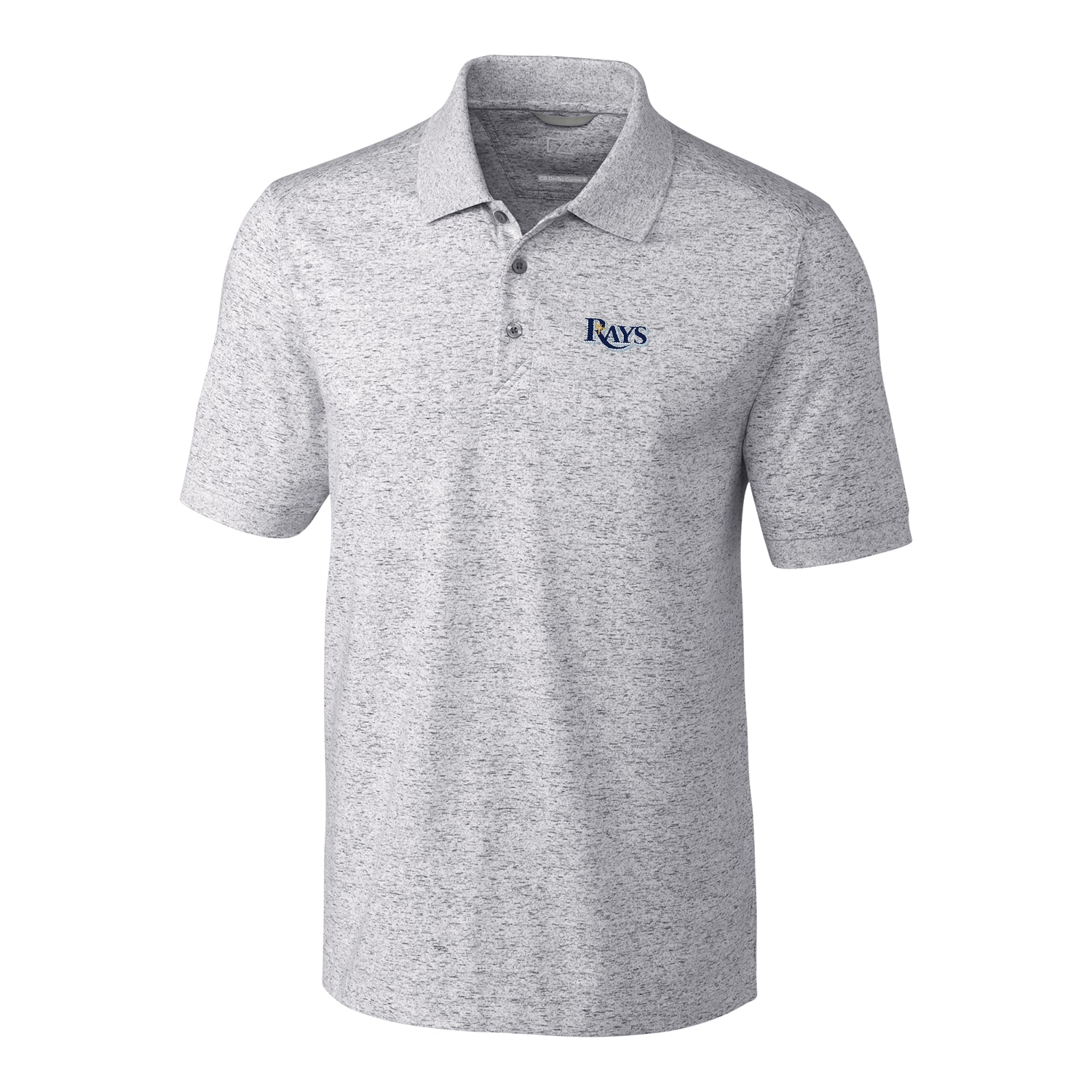 Men's Tampa Bay Rays Cutter & Buck Heather Gray Big & Tall Advantage Space Dye Polo