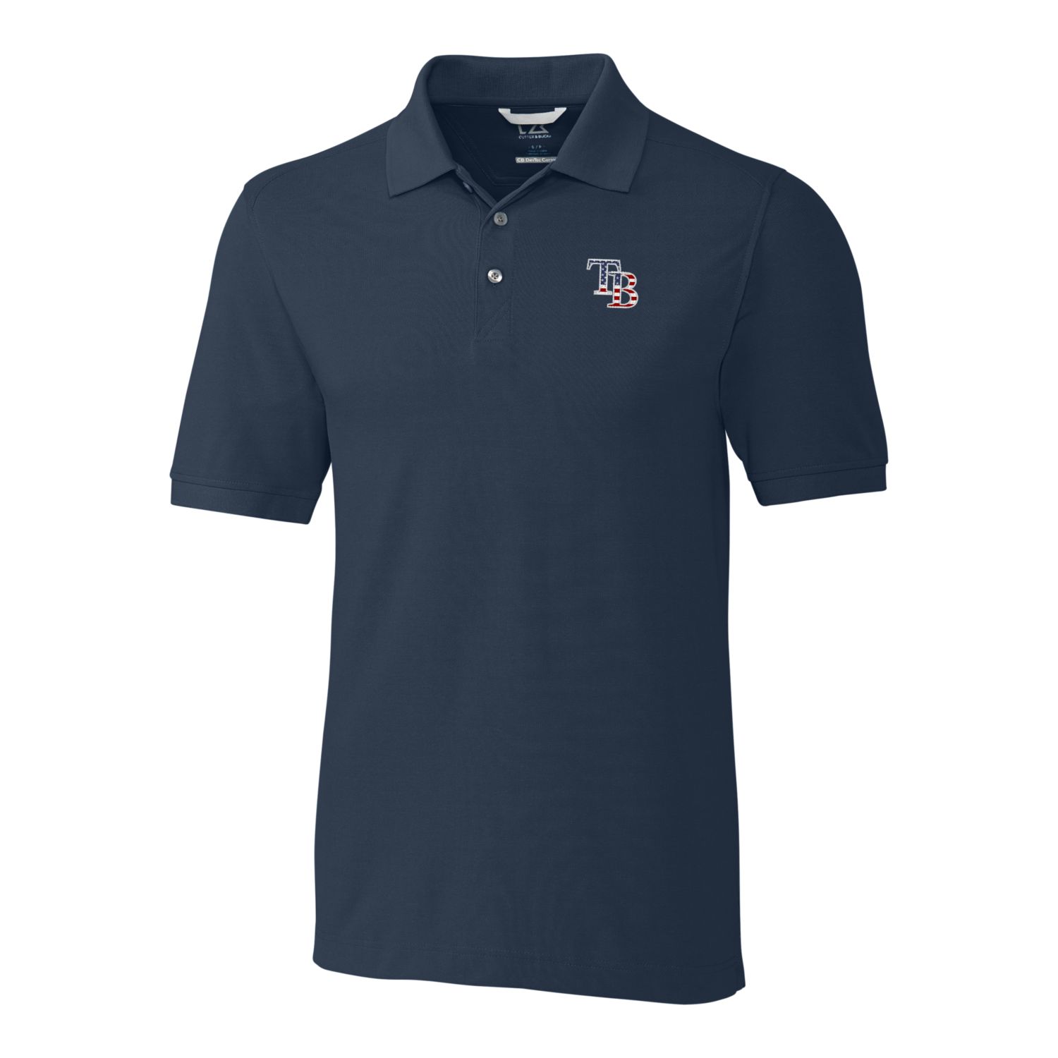 Men's Tampa Bay Rays Cutter & Buck Navy Americana Advantage Polo