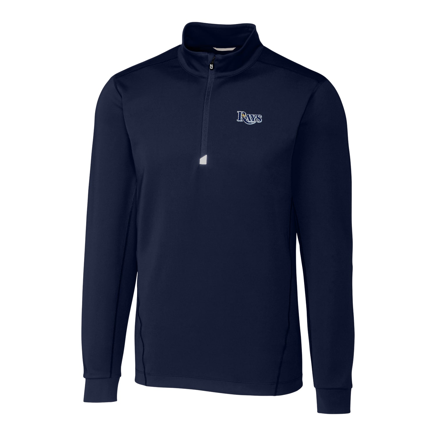 Men's Tampa Bay Rays Cutter & Buck Navy Big & Tall Traverse Half-Zip Pullover Jacket