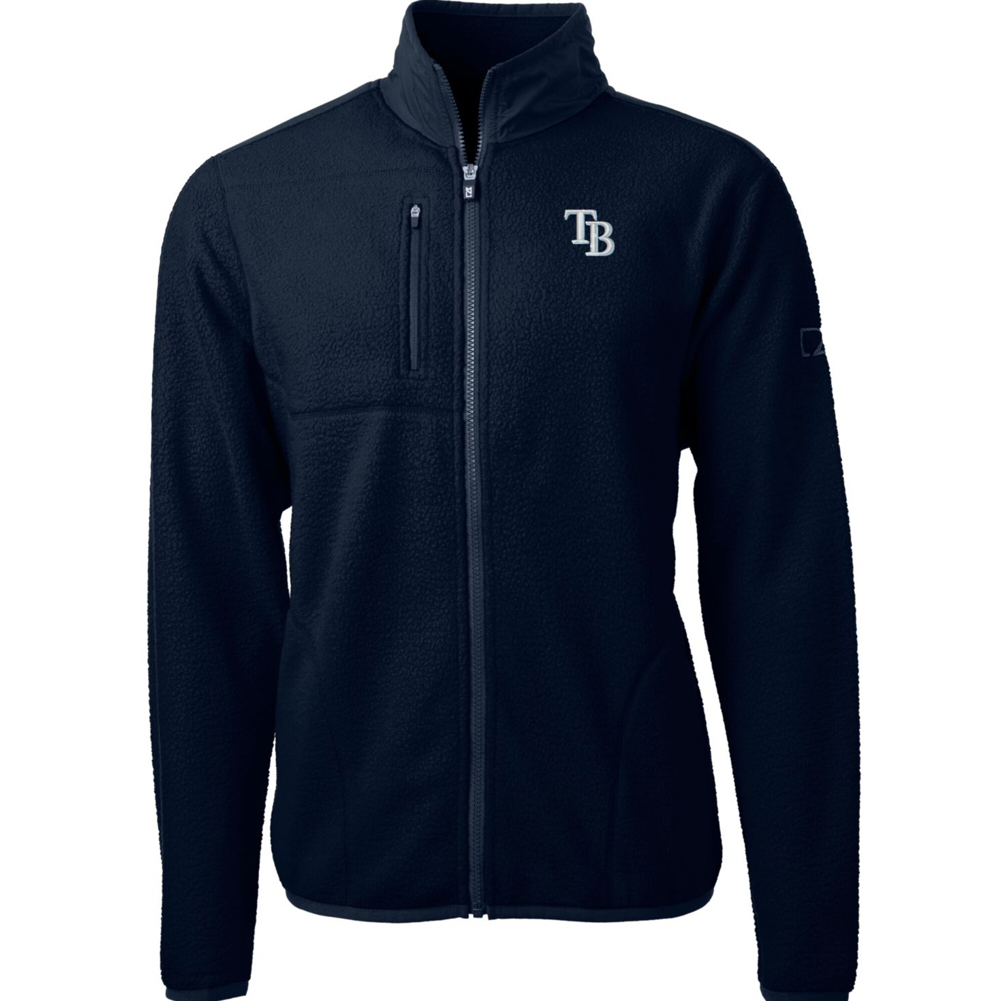 Men's Tampa Bay Rays Cutter & Buck Navy Cascade Eco Sherpa Fleece Full-Zip Jacket