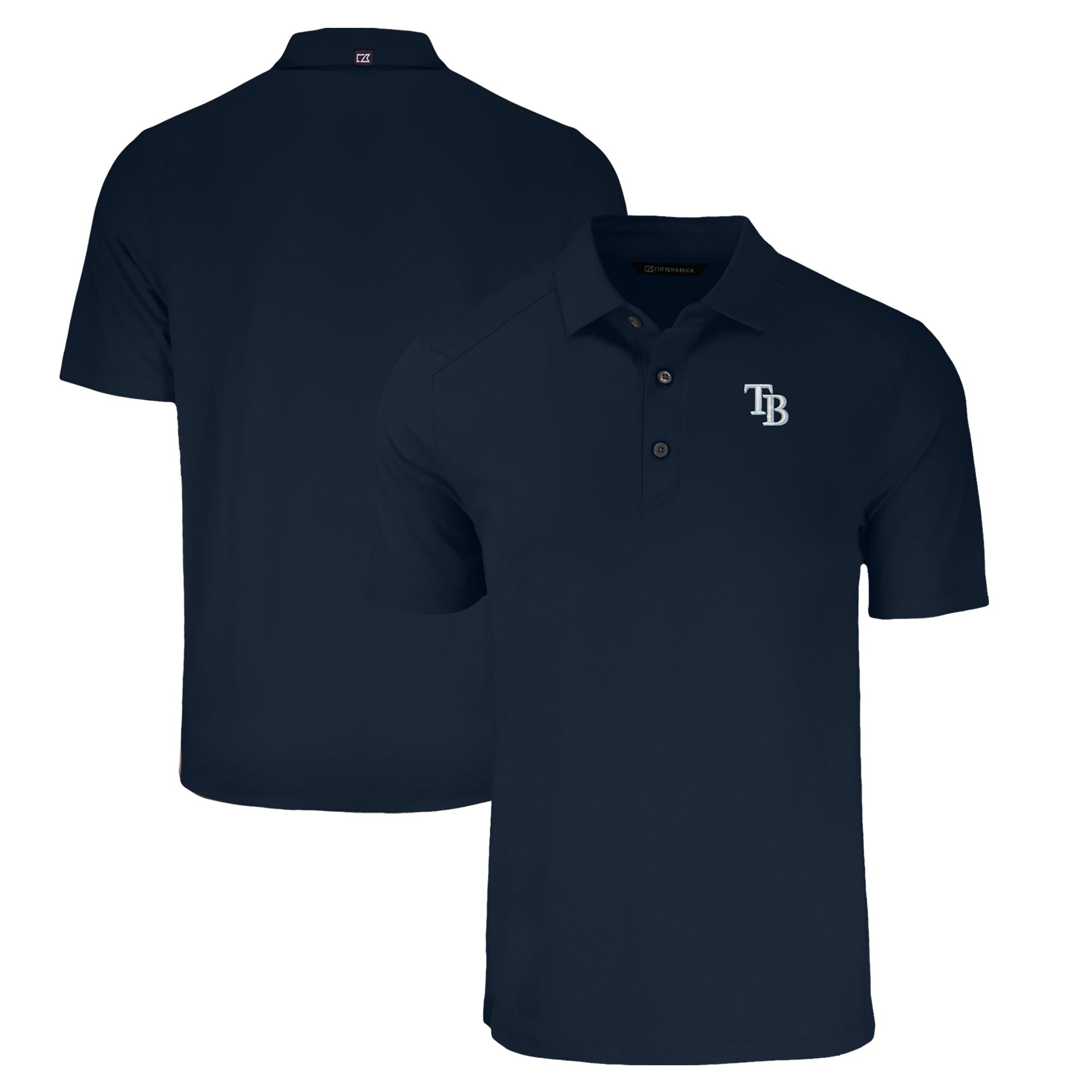 Men's Tampa Bay Rays  Cutter & Buck Navy Forge Eco Stretch Recycled Polo