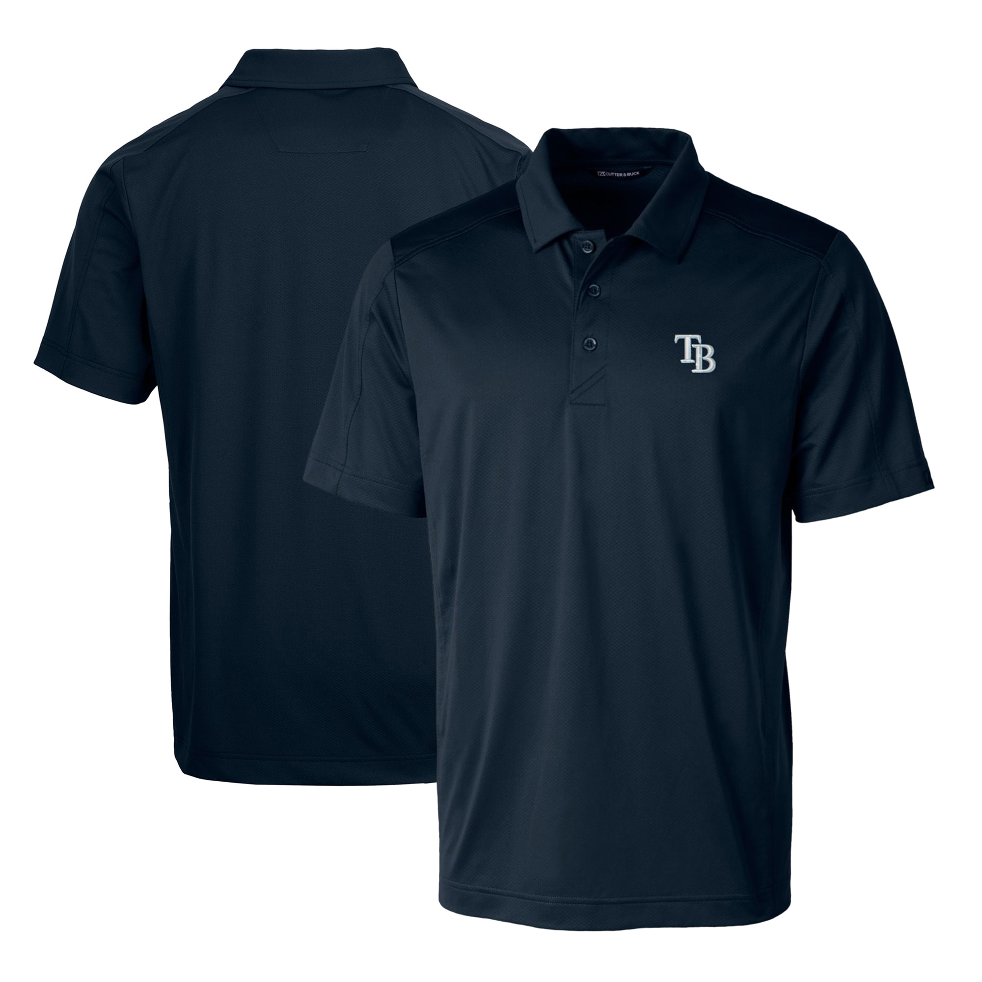 Men's Tampa Bay Rays Cutter & Buck Navy Prospect Textured Stretch Polo