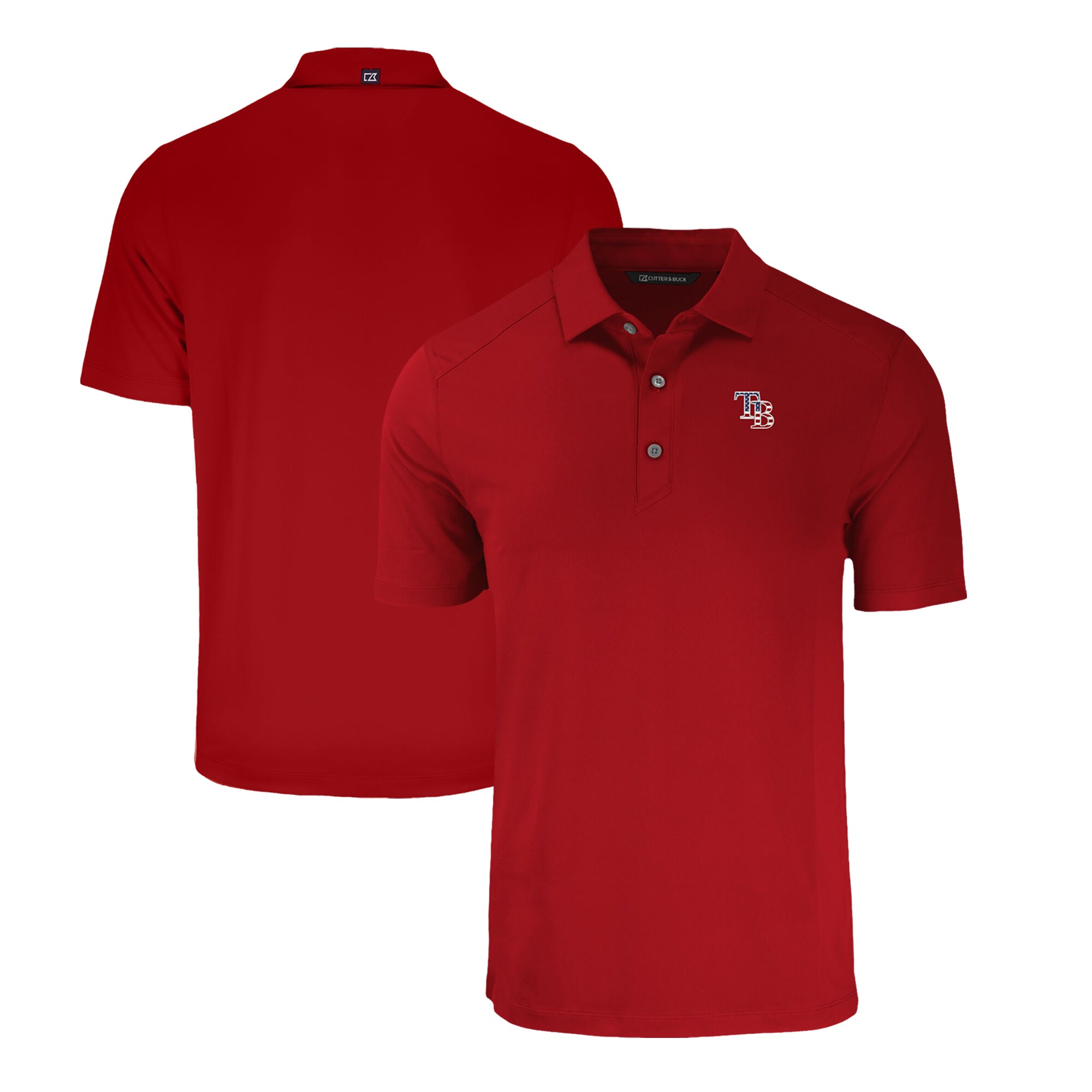 Men's Tampa Bay Rays  Cutter & Buck Red Stars & Stripes Forge Eco Stretch Recycled Polo