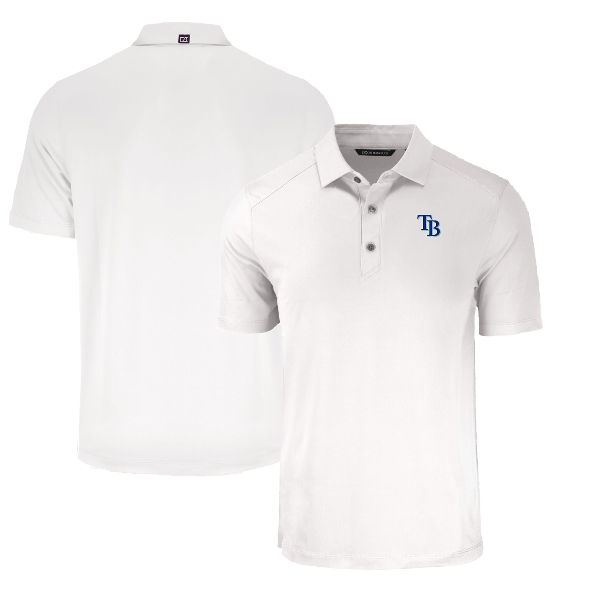 Men's Tampa Bay Rays  Cutter & Buck White Forge Eco Stretch Recycled Polo
