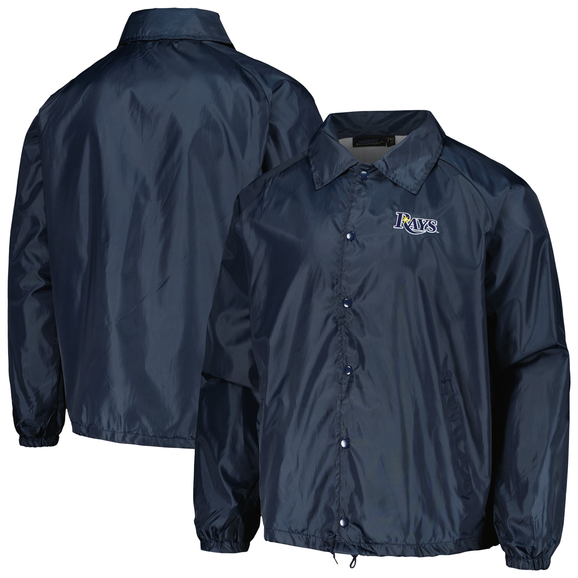 Men's Tampa Bay Rays  Dunbrooke Navy Coach's Raglan Full-Snap Windbreaker Jacket