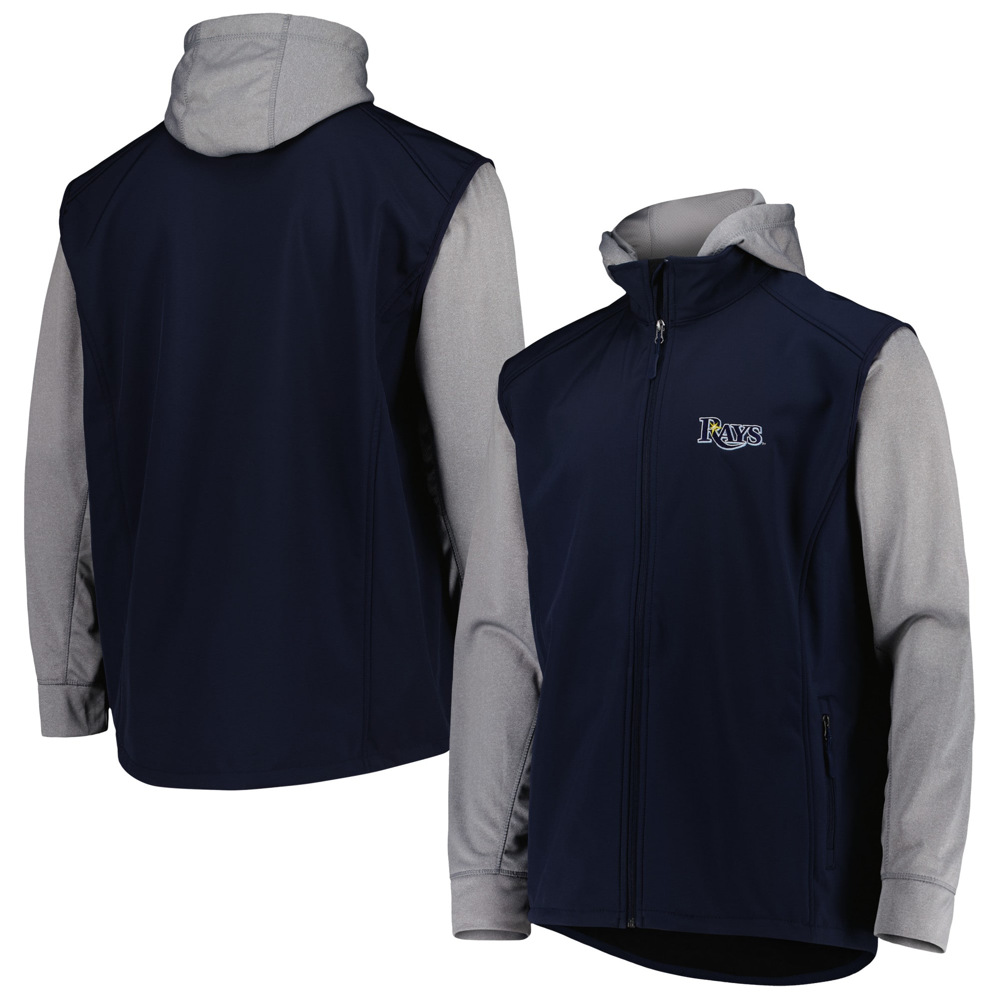 Men's Tampa Bay Rays Dunbrooke Navy/Heather Gray Alpha Full-Zip Jacket
