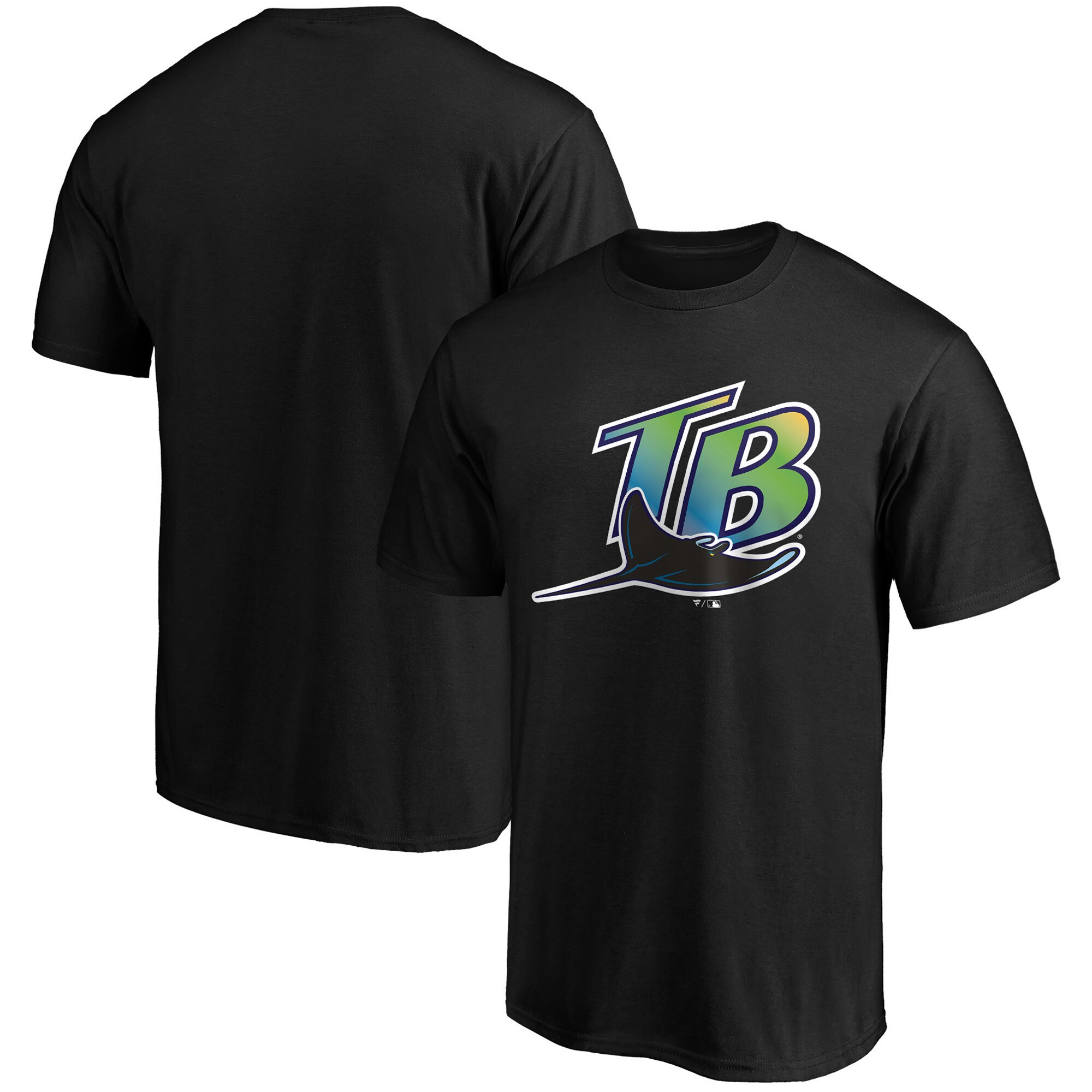 Men's Tampa Bay Rays  Branded Black Cooperstown Collection Forbes Team T-Shirt