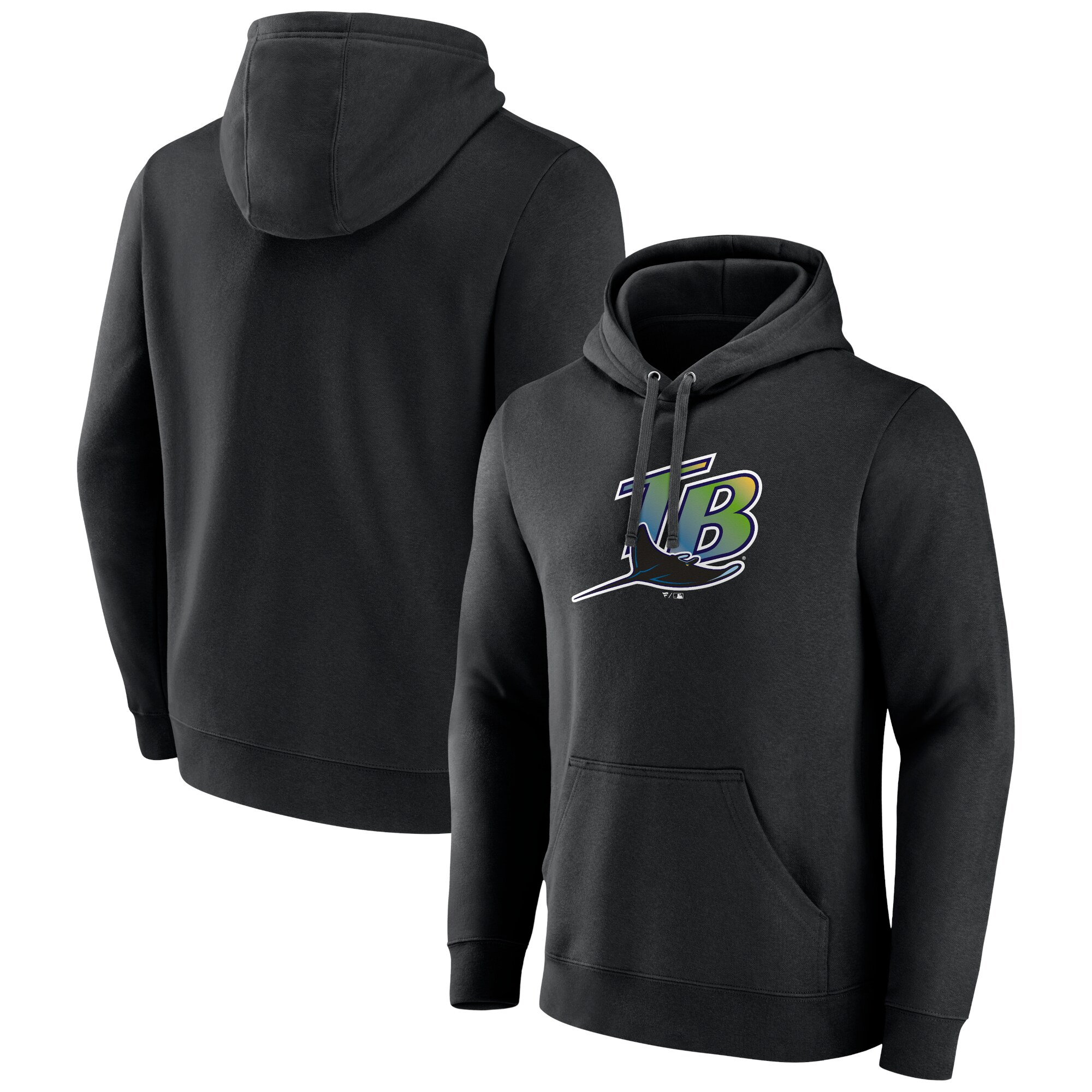 Men's Tampa Bay Rays  Branded Black Cooperstown Collection Pullover Hoodie