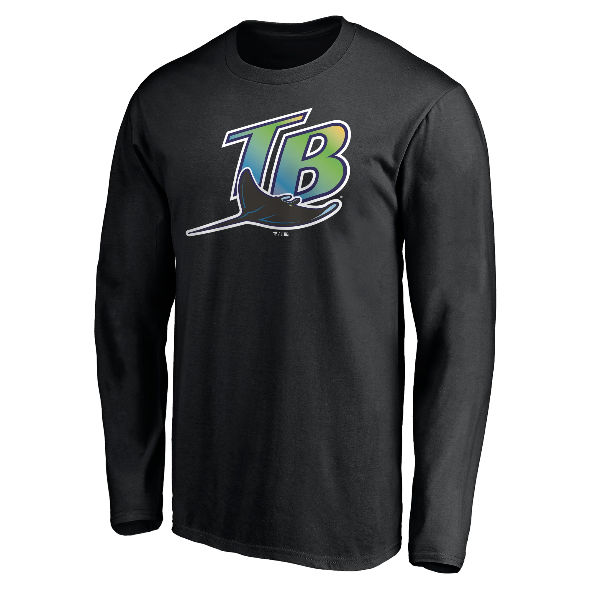 Men's Tampa Bay Rays  Branded Black Cooperstown Collection Wahconah Long Sleeve T-Shirt